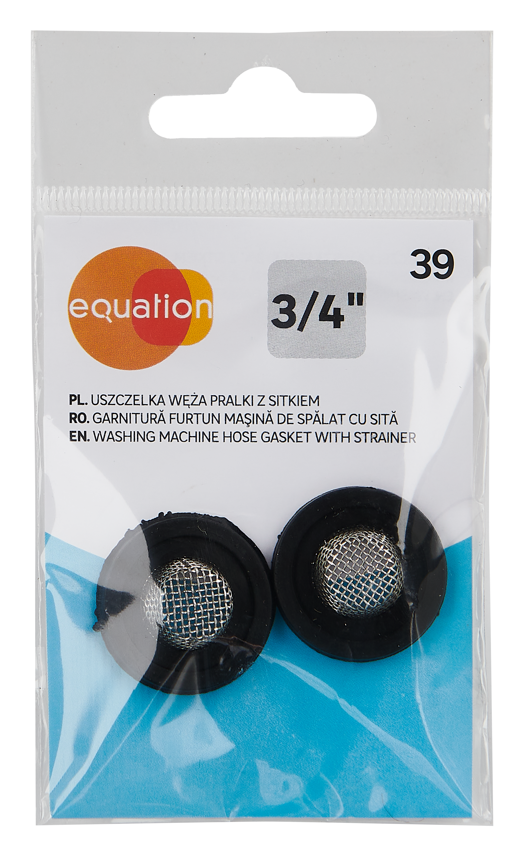 Uszczelka węża pralki z sitkiem 3/4