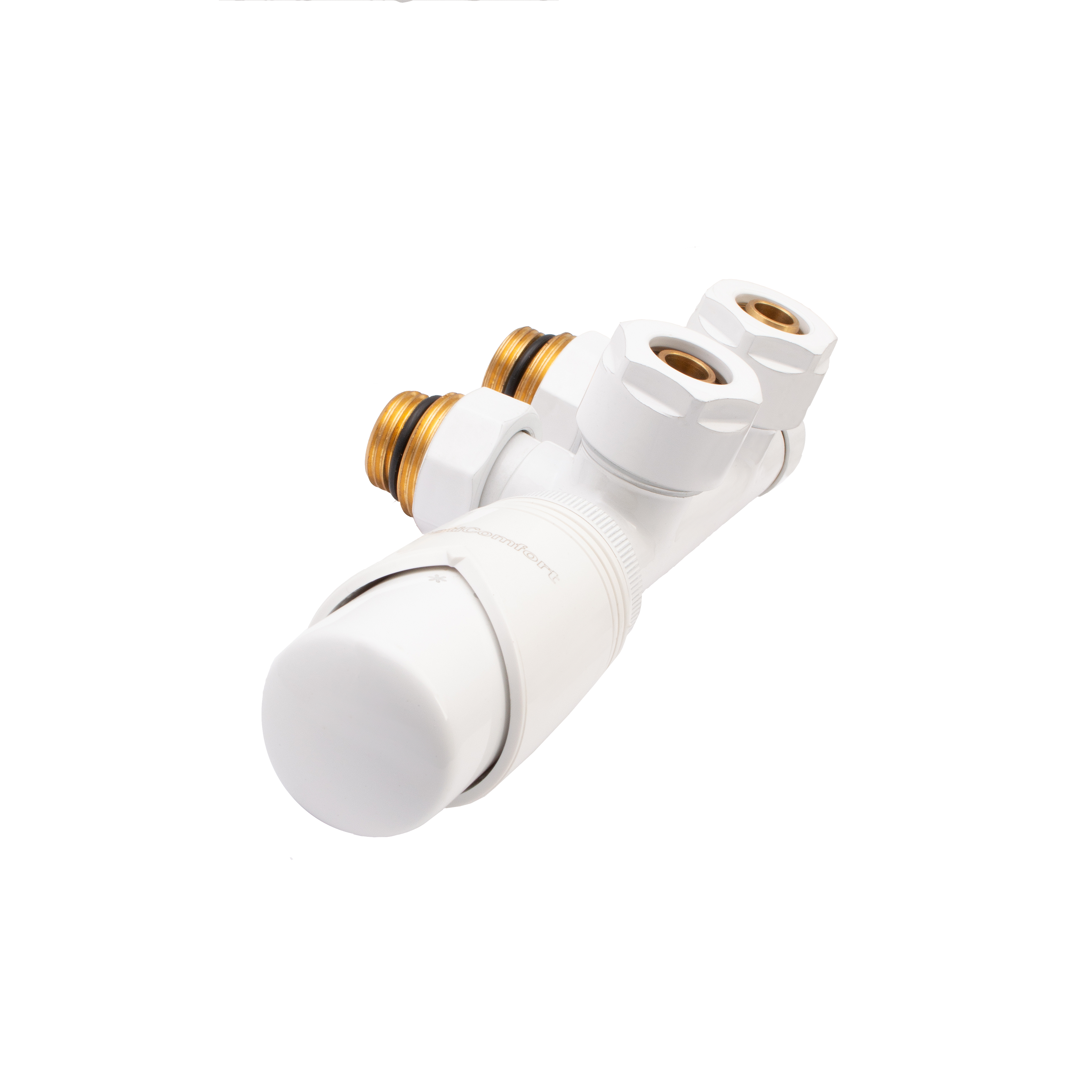 Zestaw termostatyczny DUOPLEX 1/2" biały OPTICOMFORT