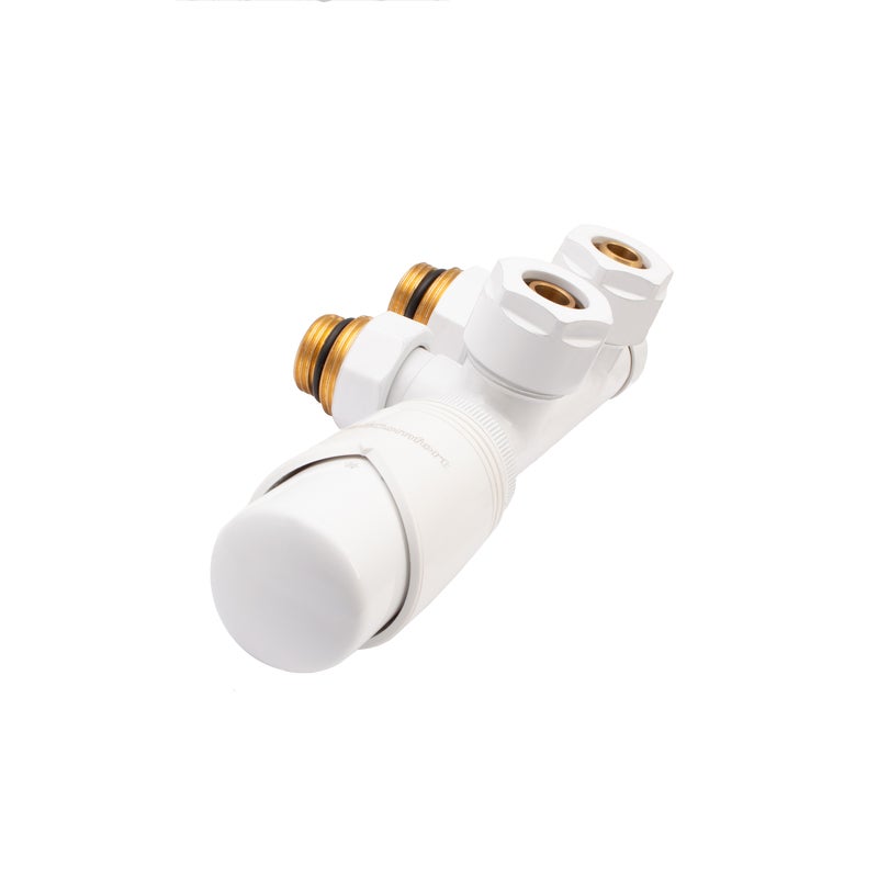 Zestaw termostatyczny DUOPLEX 1/2" biały OPTICOMFORT