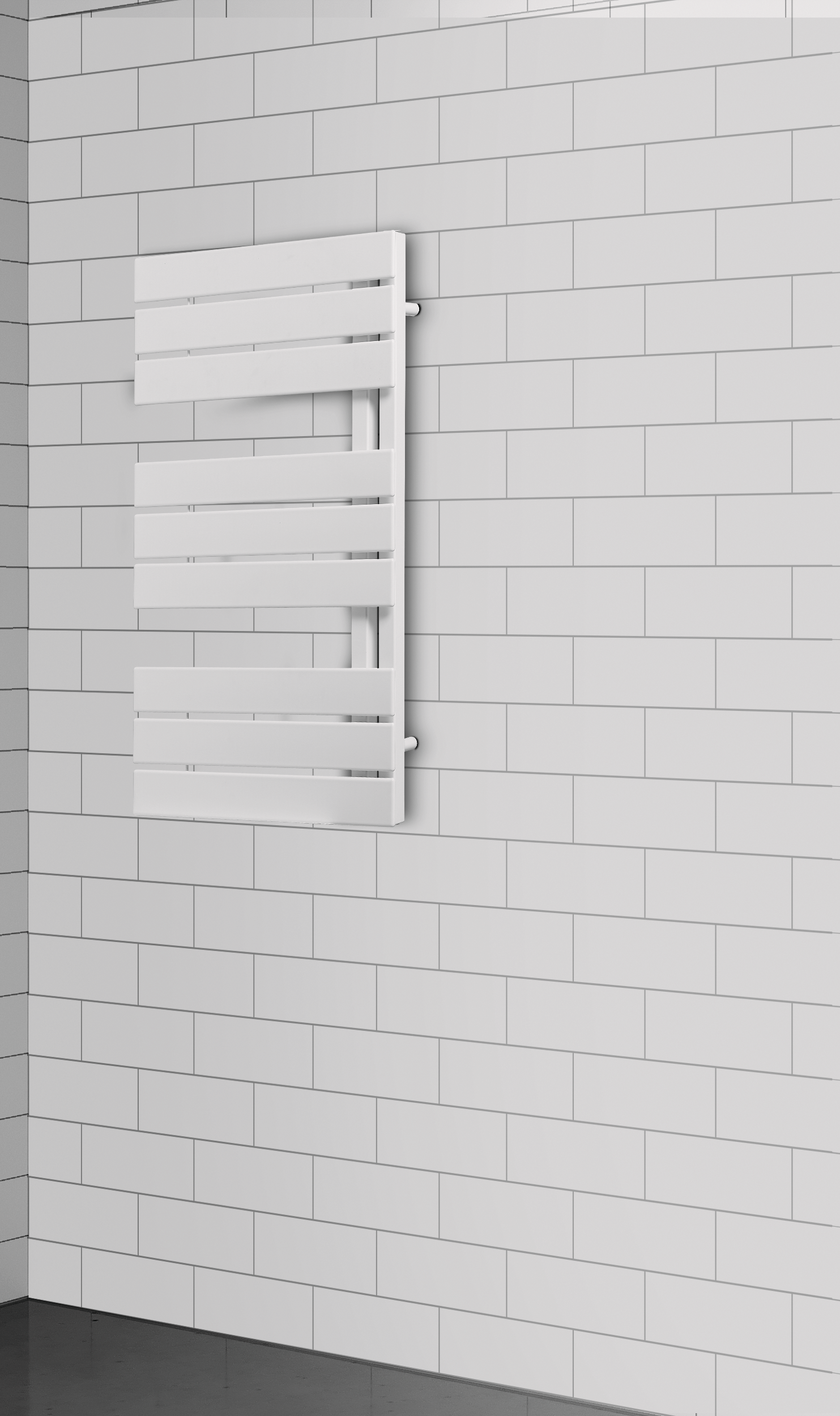 Grzejnik STILO 87x50 cm Biały 335W Roz 5cm 4 Bar EQUATION - 2