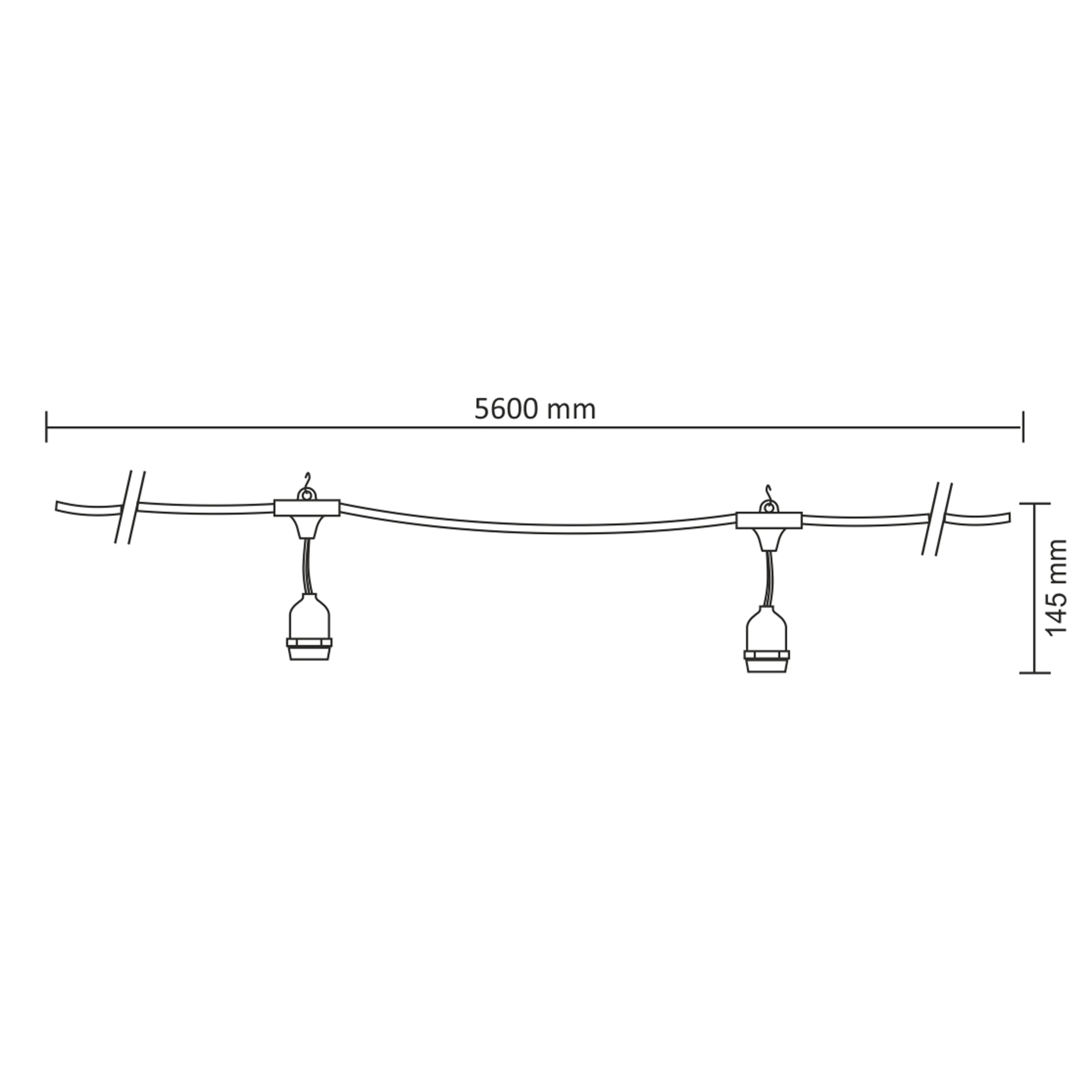 Girlanda ogrodowa Party 6.12 m 10 x E27 IP44 Polux - 2