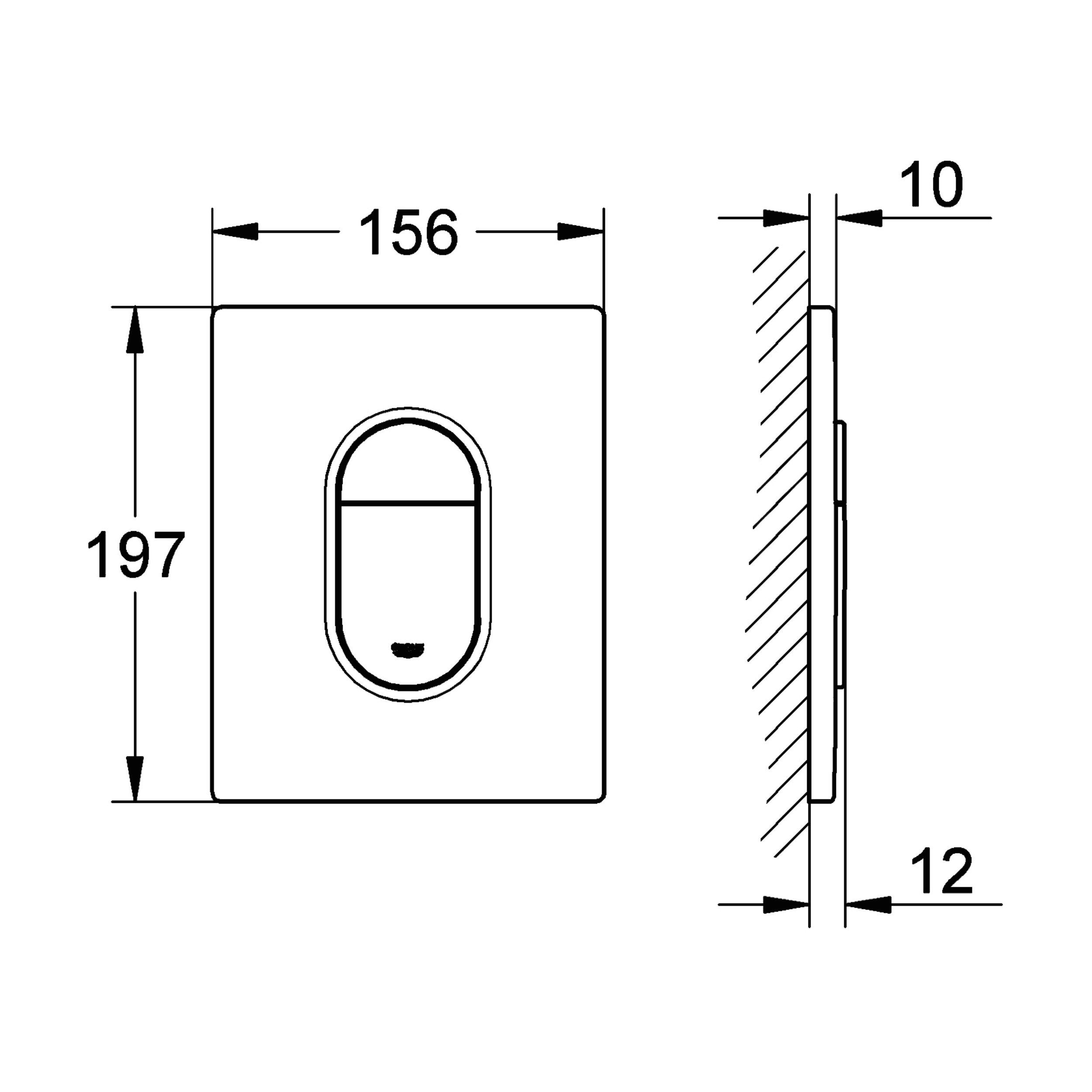 Przycisk spłukujący do stelaża Arena Chrom Grohe - 5