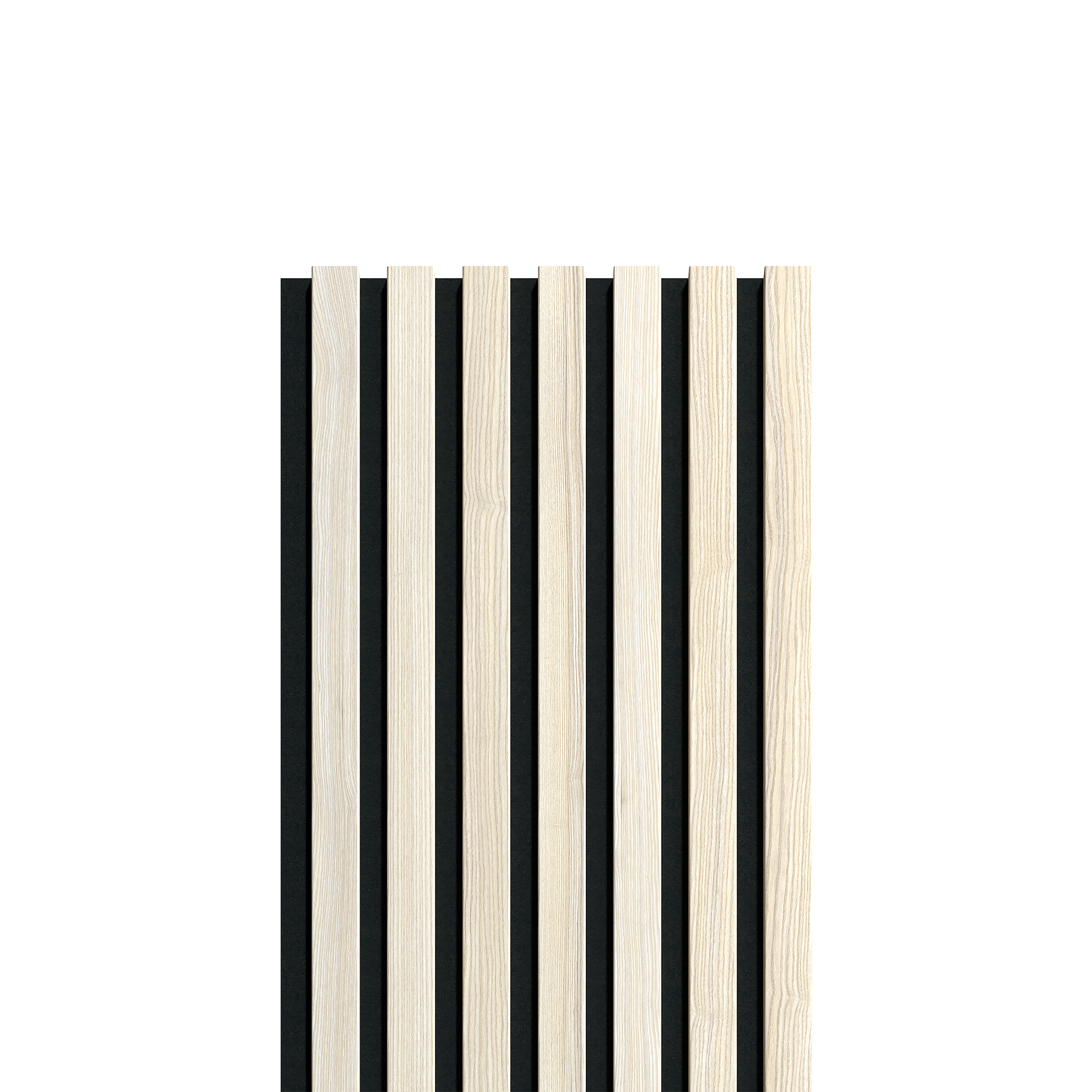 Panele ścienne 3D Lamel na czarnym filcu 265x30 cm Jesion 7 lameli - 2