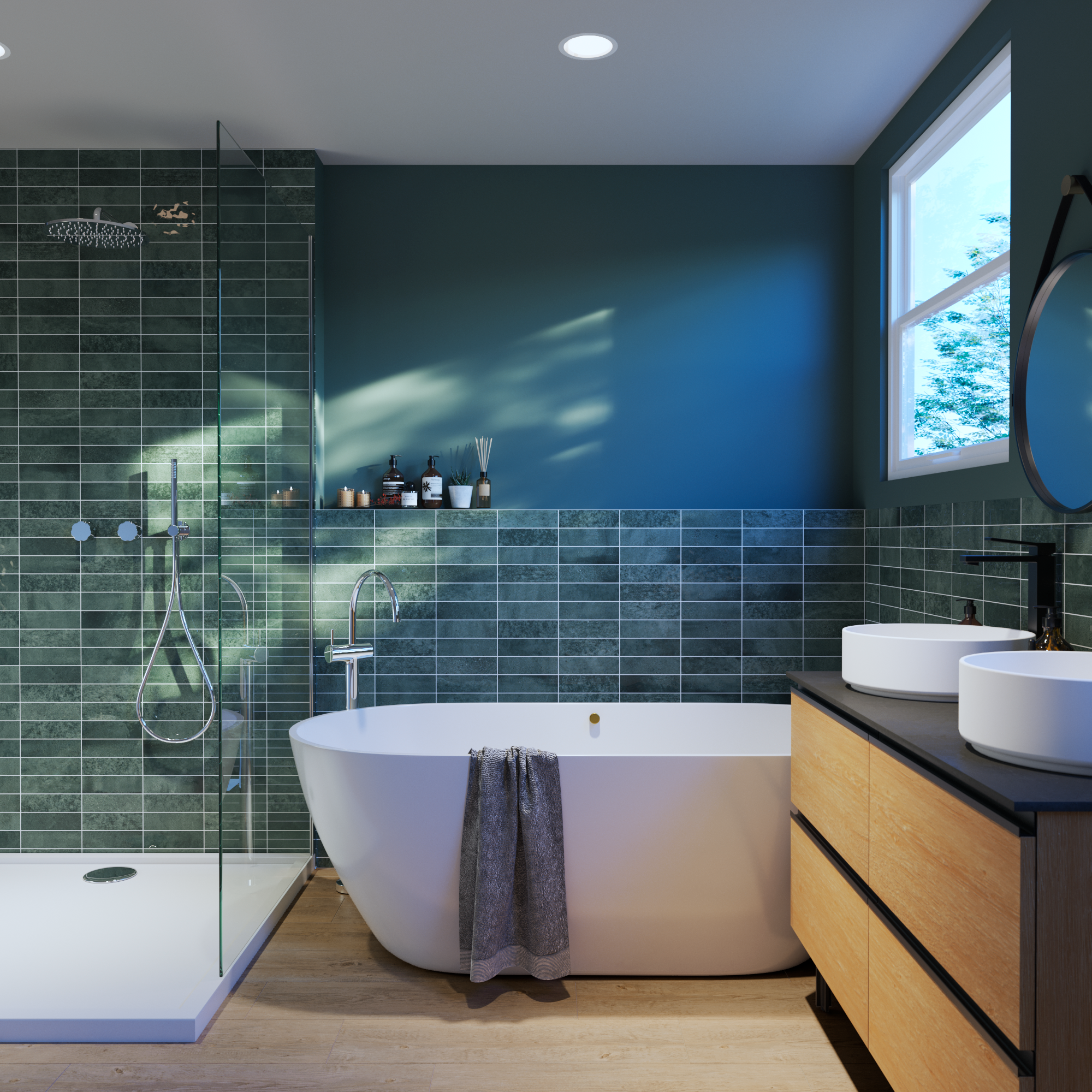 Piastrella da rivestimento interno in maiolica ARTENS 31.6 x 60 cm non rettificato smaltato verde lucido Moha Bricks Sp. 9.5 mm 1.52 mq - 5