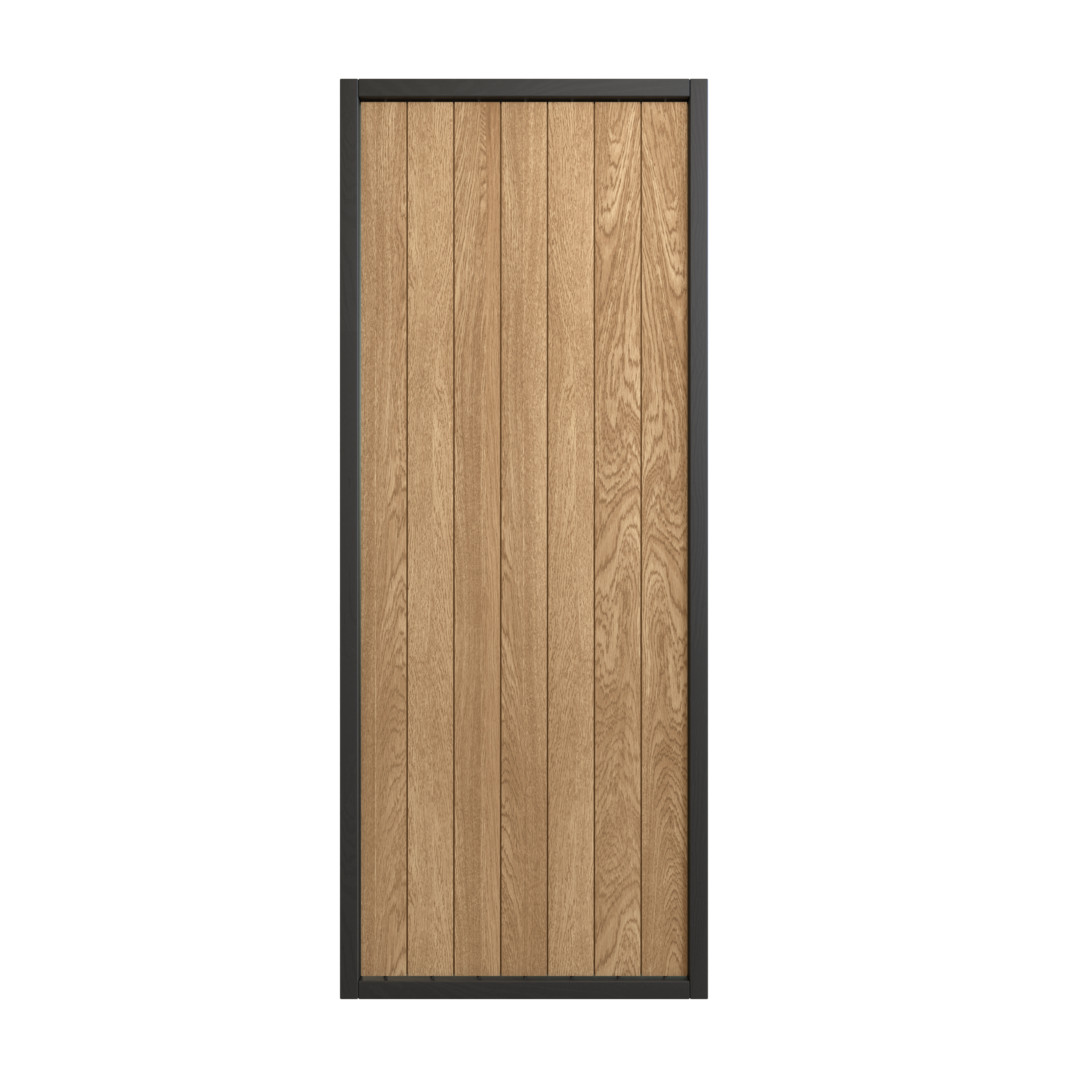 Lamele obrotowe separujące 202.5x80 cm dębowy z czarną ramą