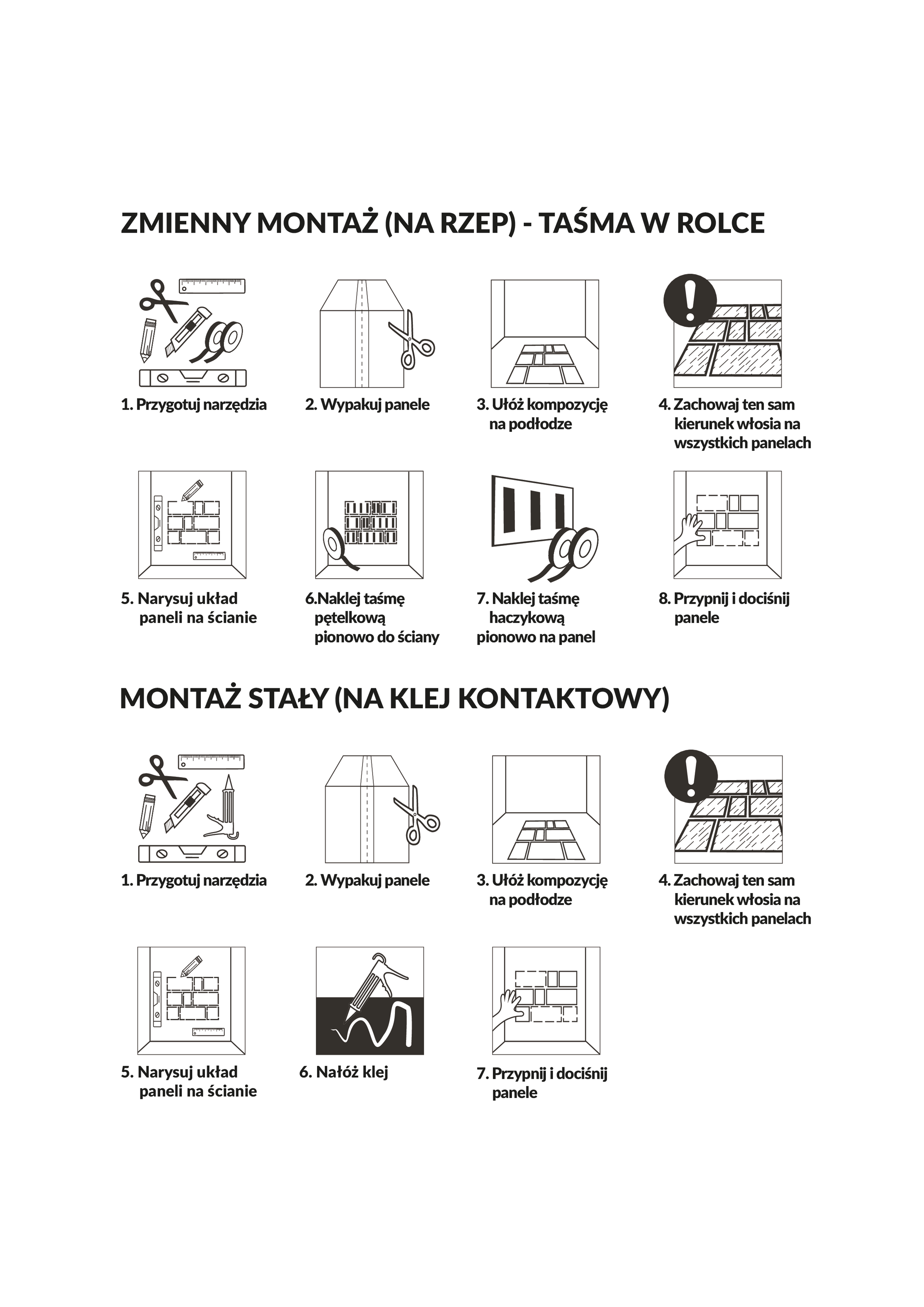 Panel ścienny tapicerowany prostokąt 60x30 cm Print Korek Fllow - 7