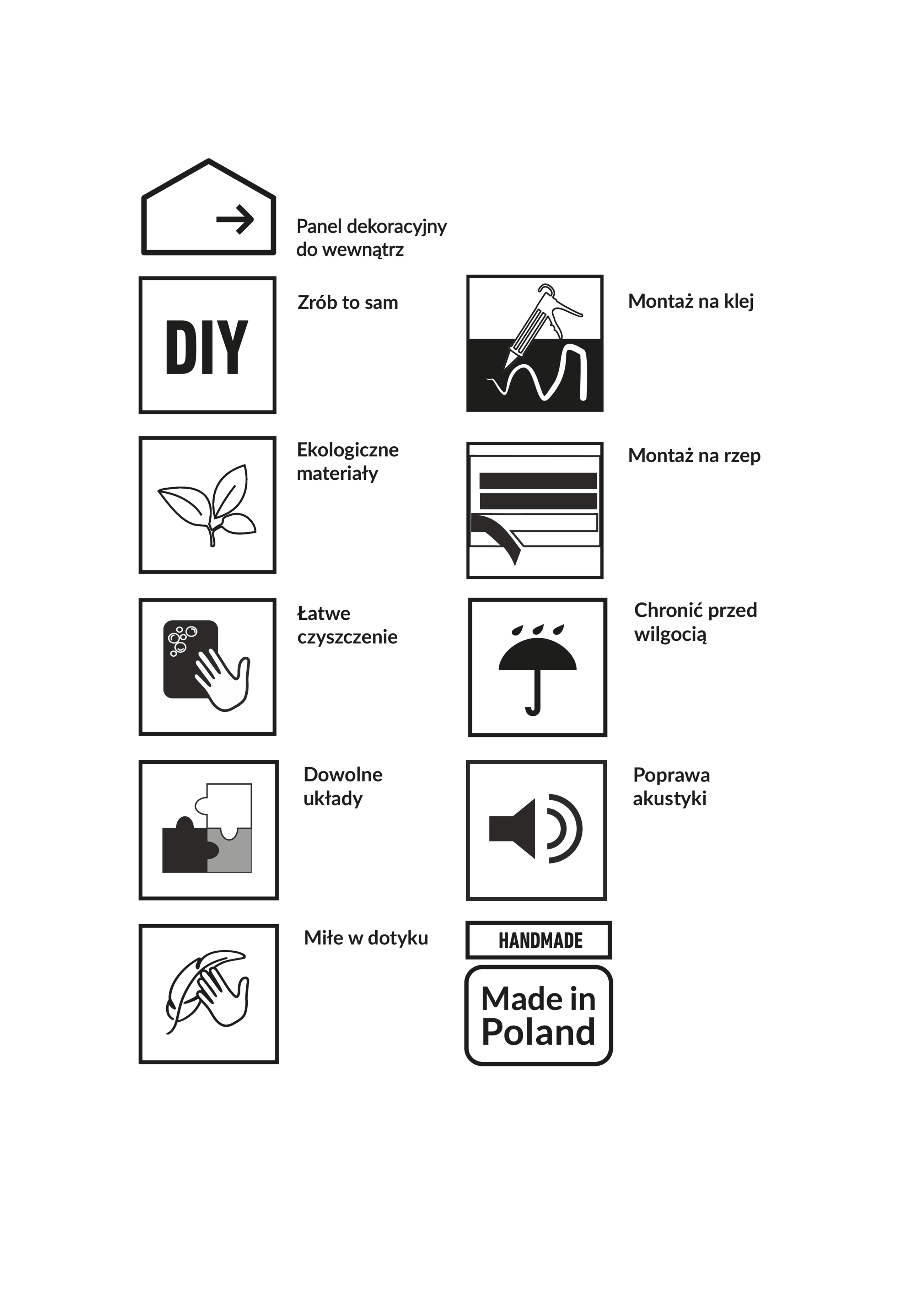 Panel ścienny tapicerowany prostokąt 60x30 cm Print Korek Fllow - 6