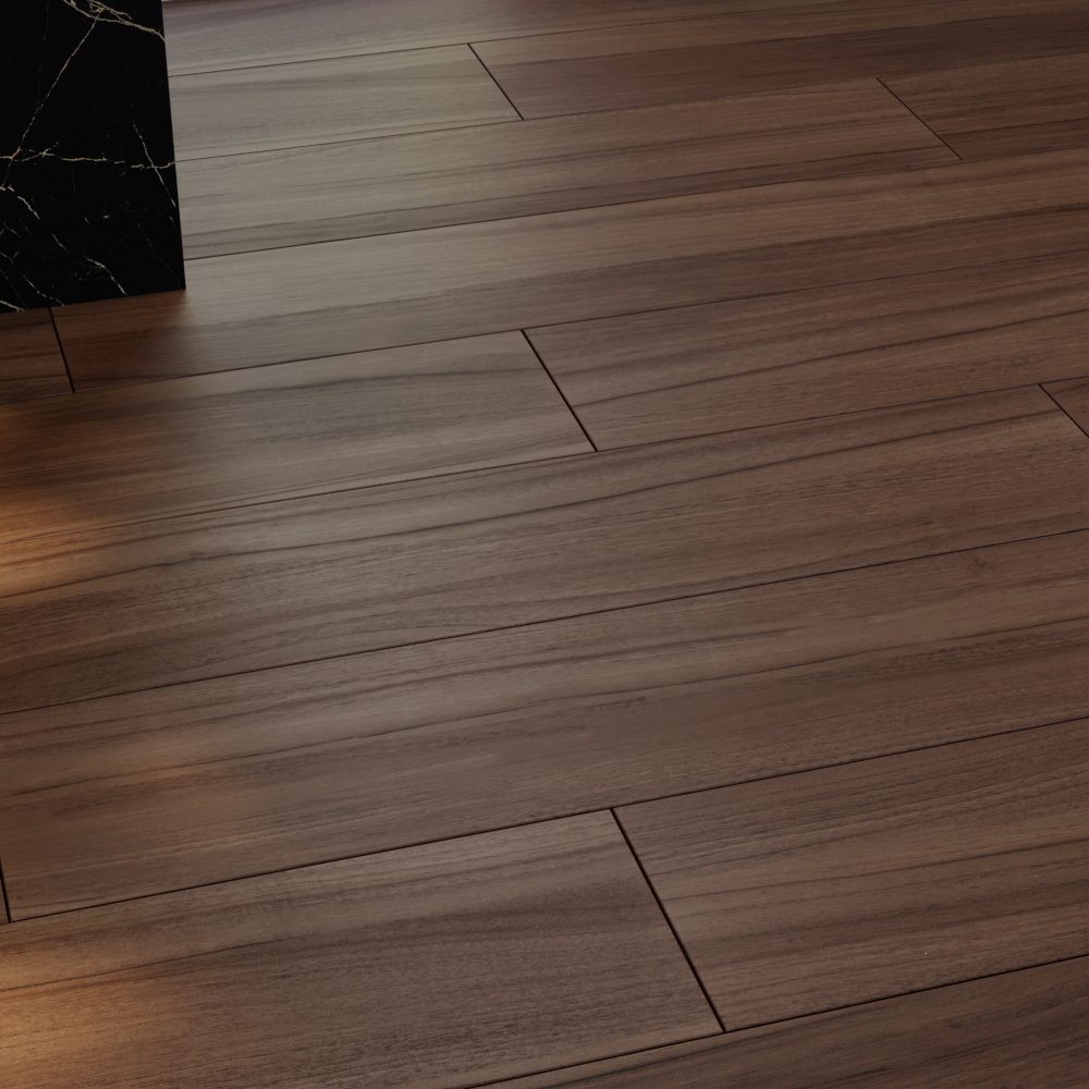 Piastrella da pavimento e rivestimento interno in gres porcellanato 20 x 120 cm rettificato smaltato marrone noce opaco Blush Walnut R9 traffico medio forte (pei 3/5) Sp. 9 mm 1.2 mq - 15
