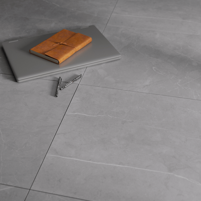 Carrelage sol/ mur intérieur effet marbre gris Kanali l.59.5 x L.120 cm ARTENS