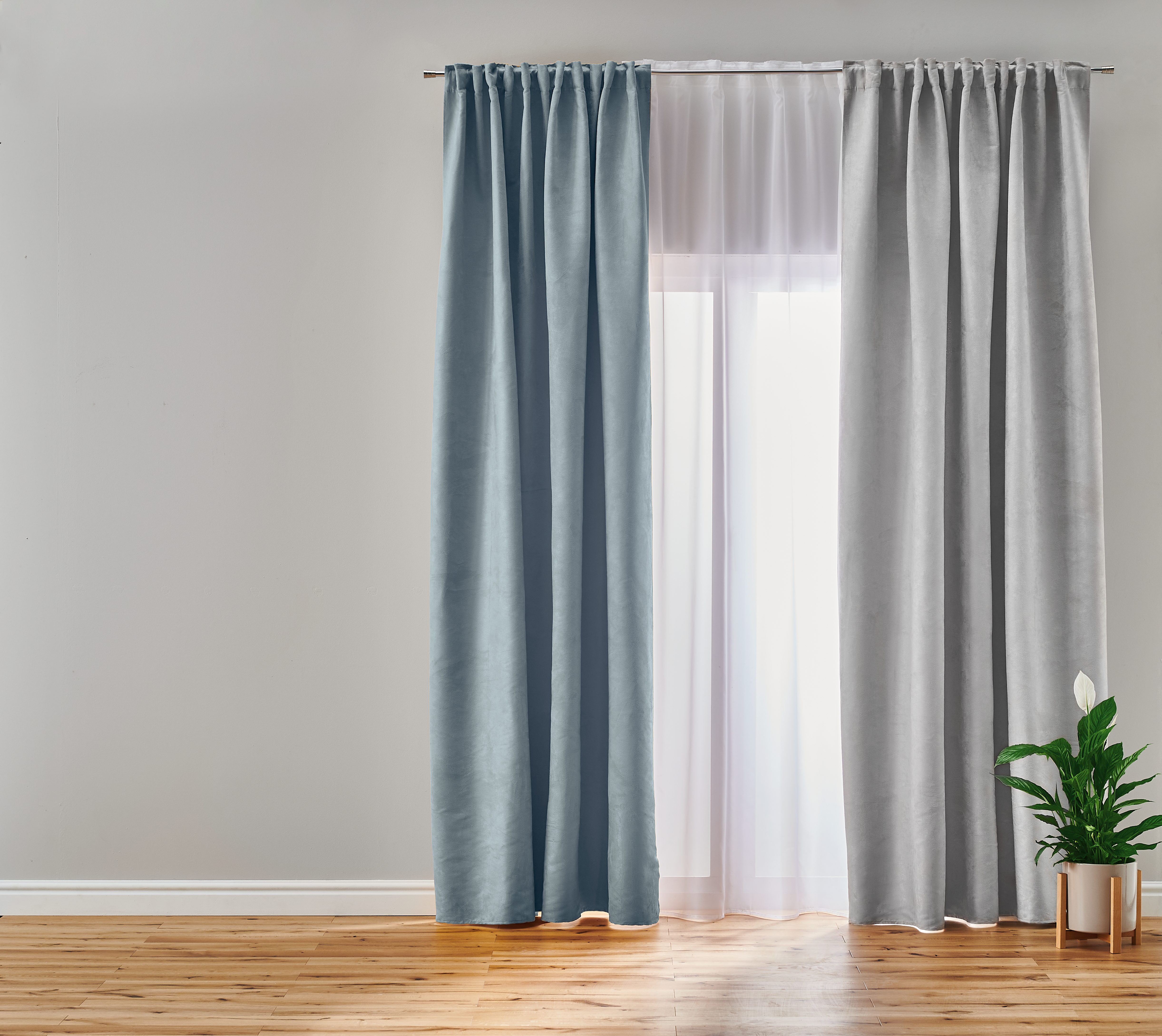 Zasłona Manchester szara 200 x 280 cm na taśmie Inspire - 8