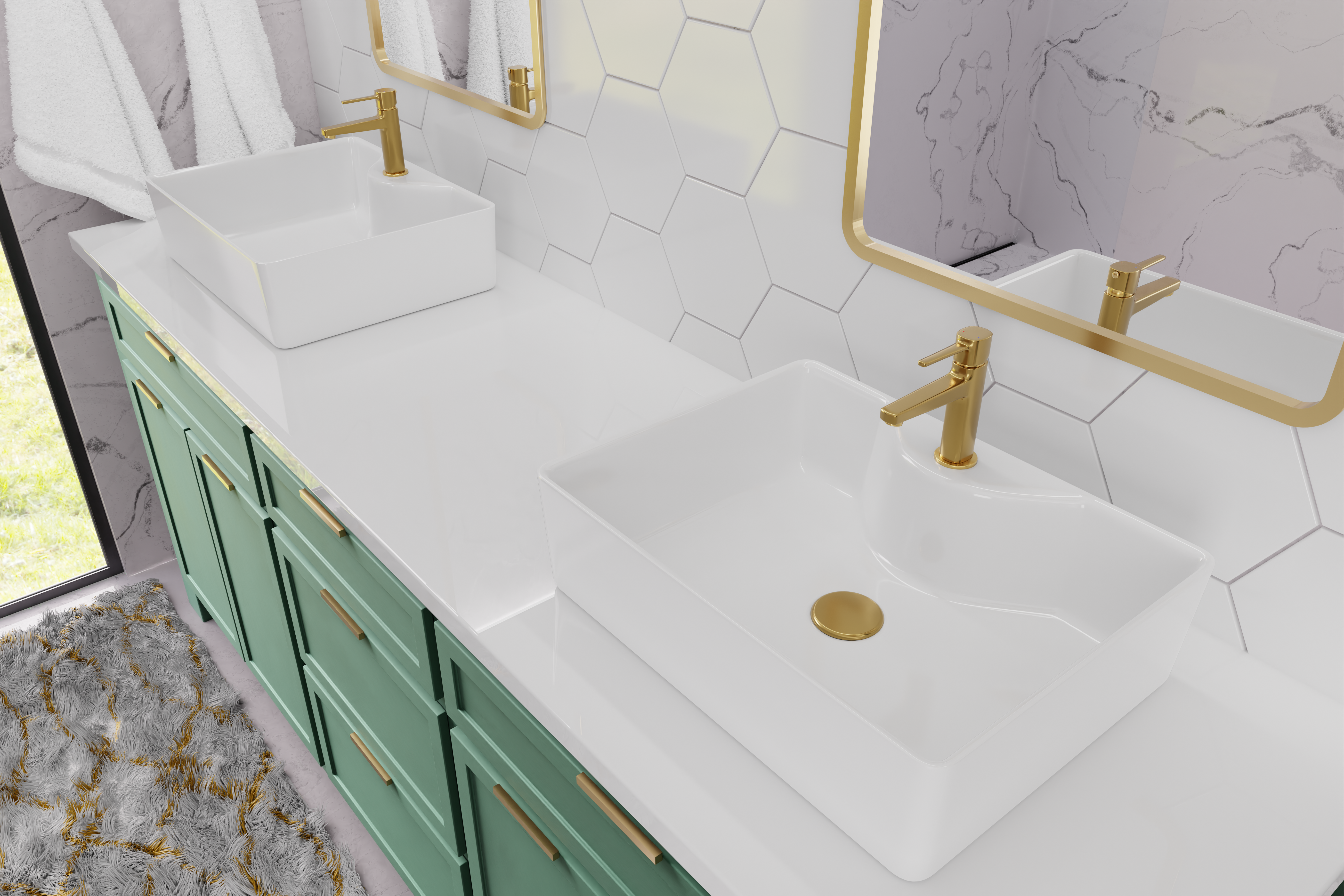 Umywalka ceramiczna stawiana Neri 49 Invena - 6