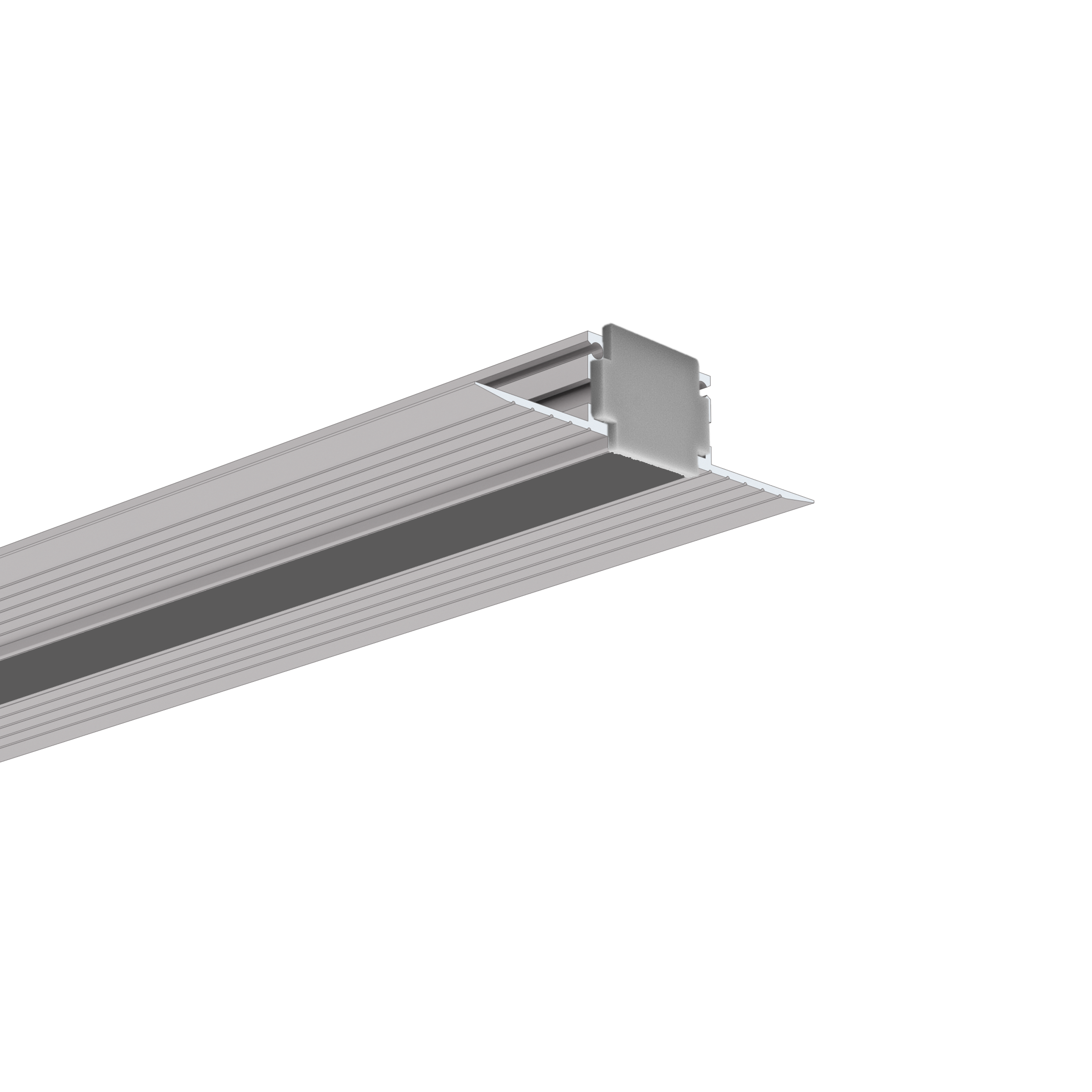 Profil aluminiowy do taśm LED wpuszczany srebrny 2 m Kluś