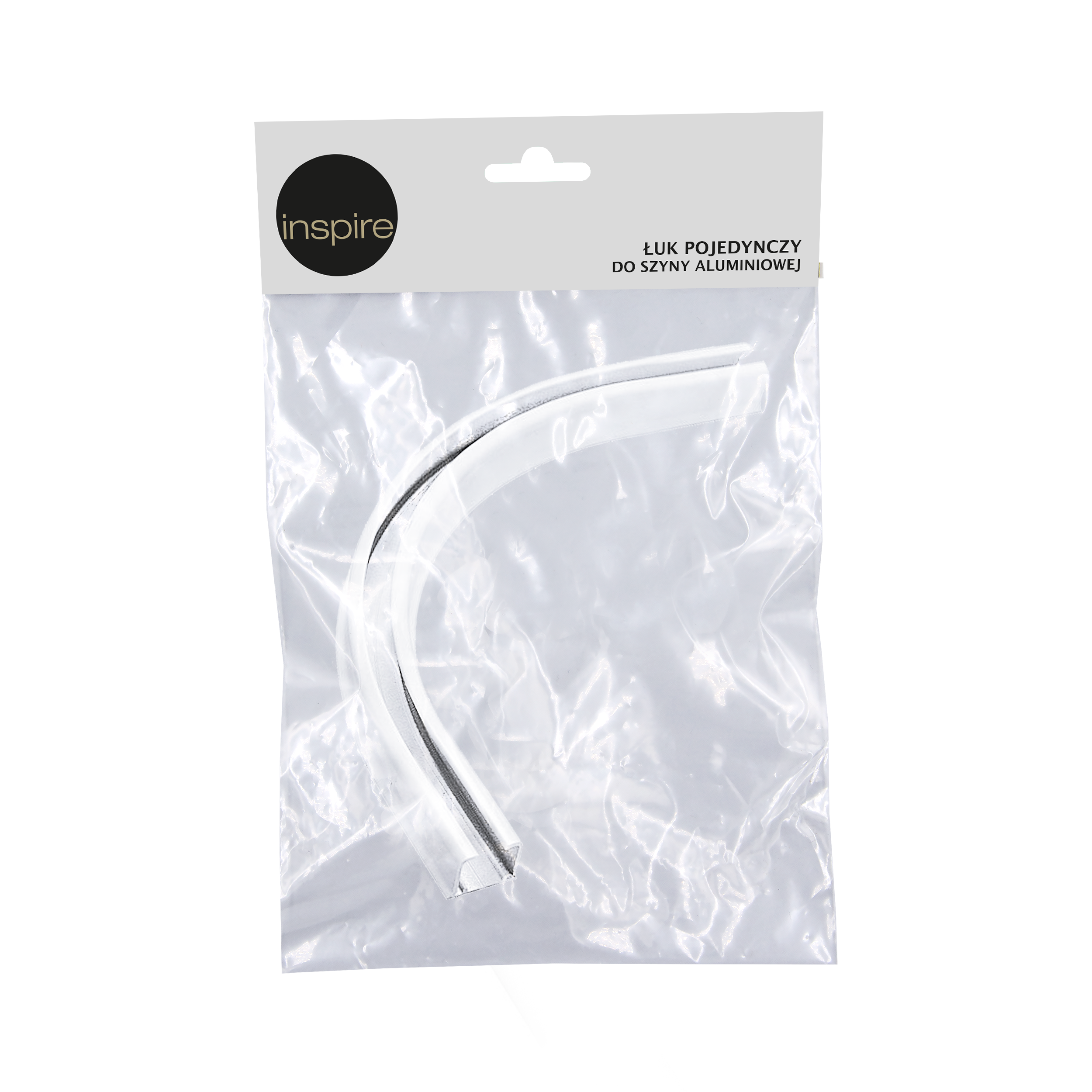 Łuk dwustronny do szyny sufit. 1-tor biały Inspire - 2