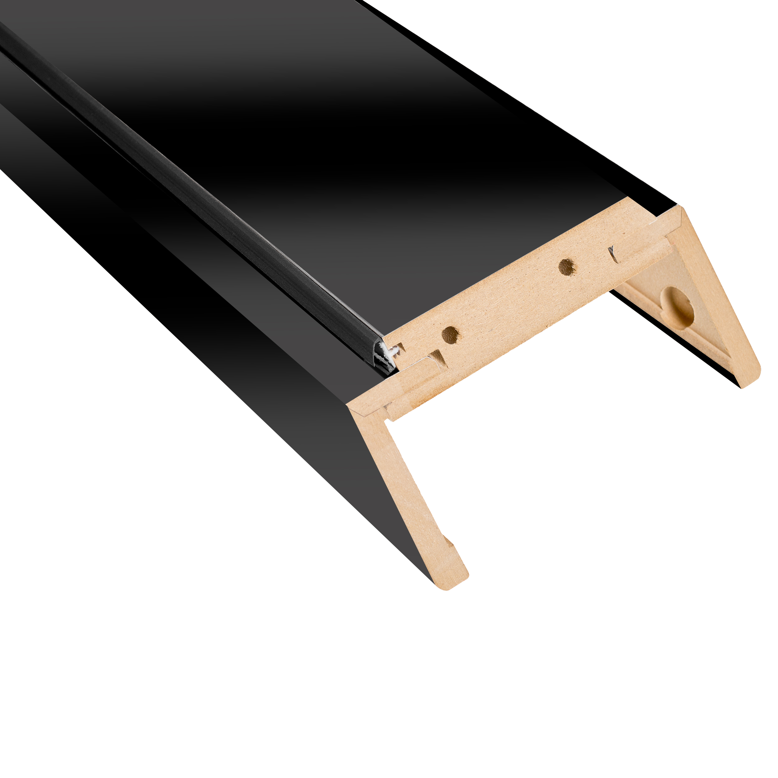 Belka górna ościeżnicy regulowanej 90 czarny mat zakres 140-180 mm Nawadoor