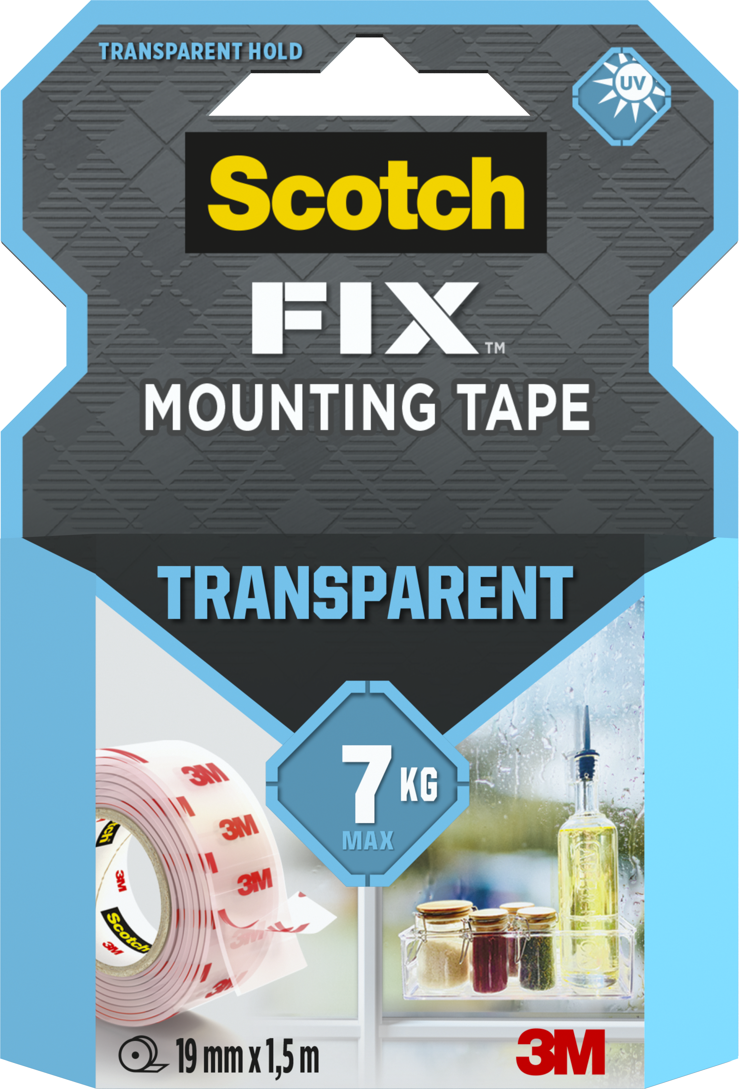 Taśma montażowa Transparent 19 mm x 1.5 m Scotch Fix
