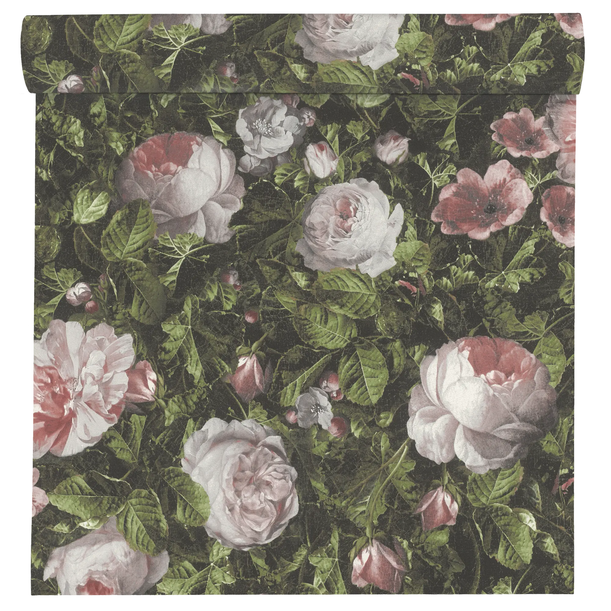 Tapeta Peonie 278316 zielona papierowa