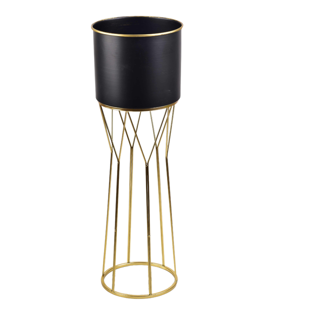 Kwietnik osłonka stojak Swen XL 22x69,5cm czarny