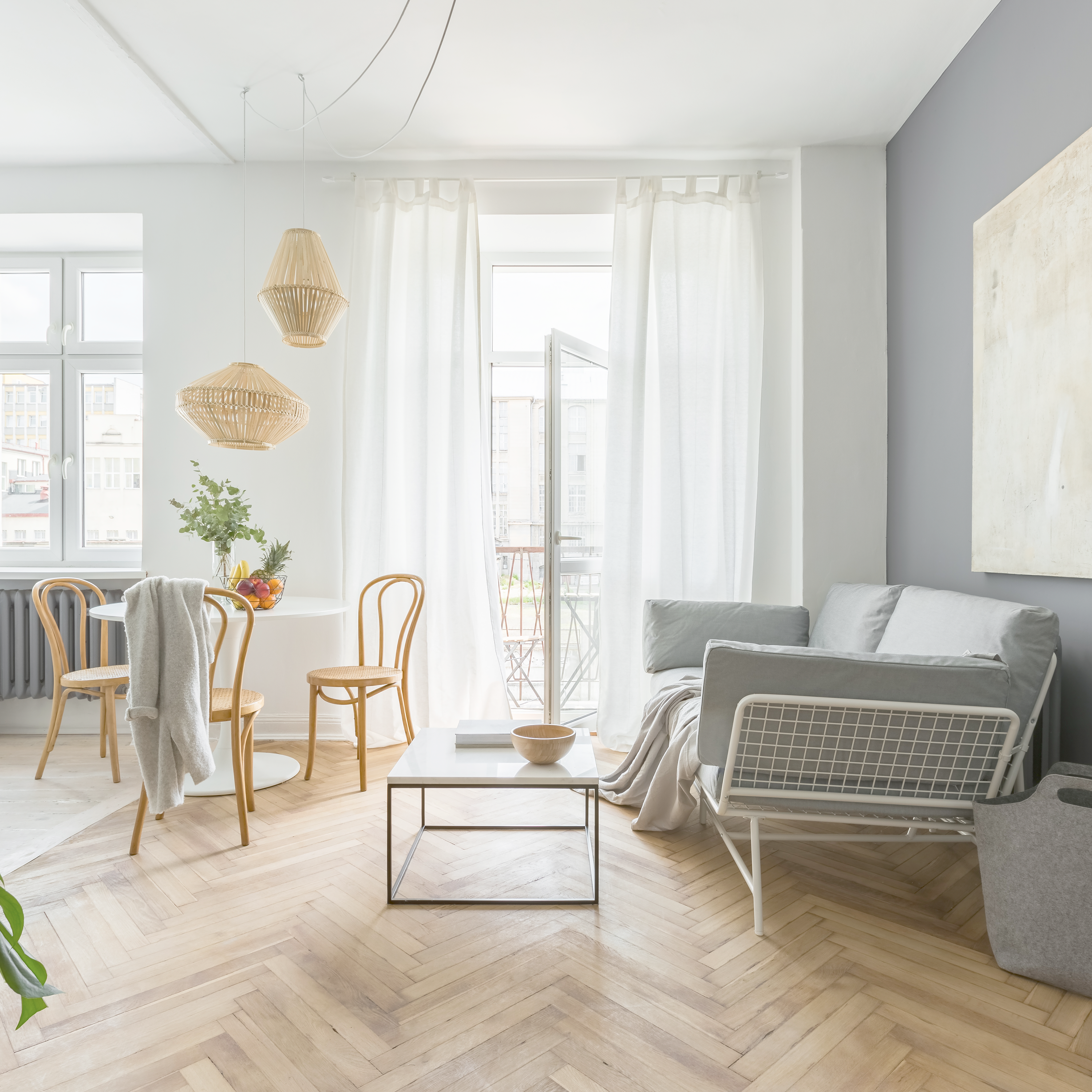 Karnisz Heksagon 200 cm podwójny biały mat 19/16 mm Inspire - 3