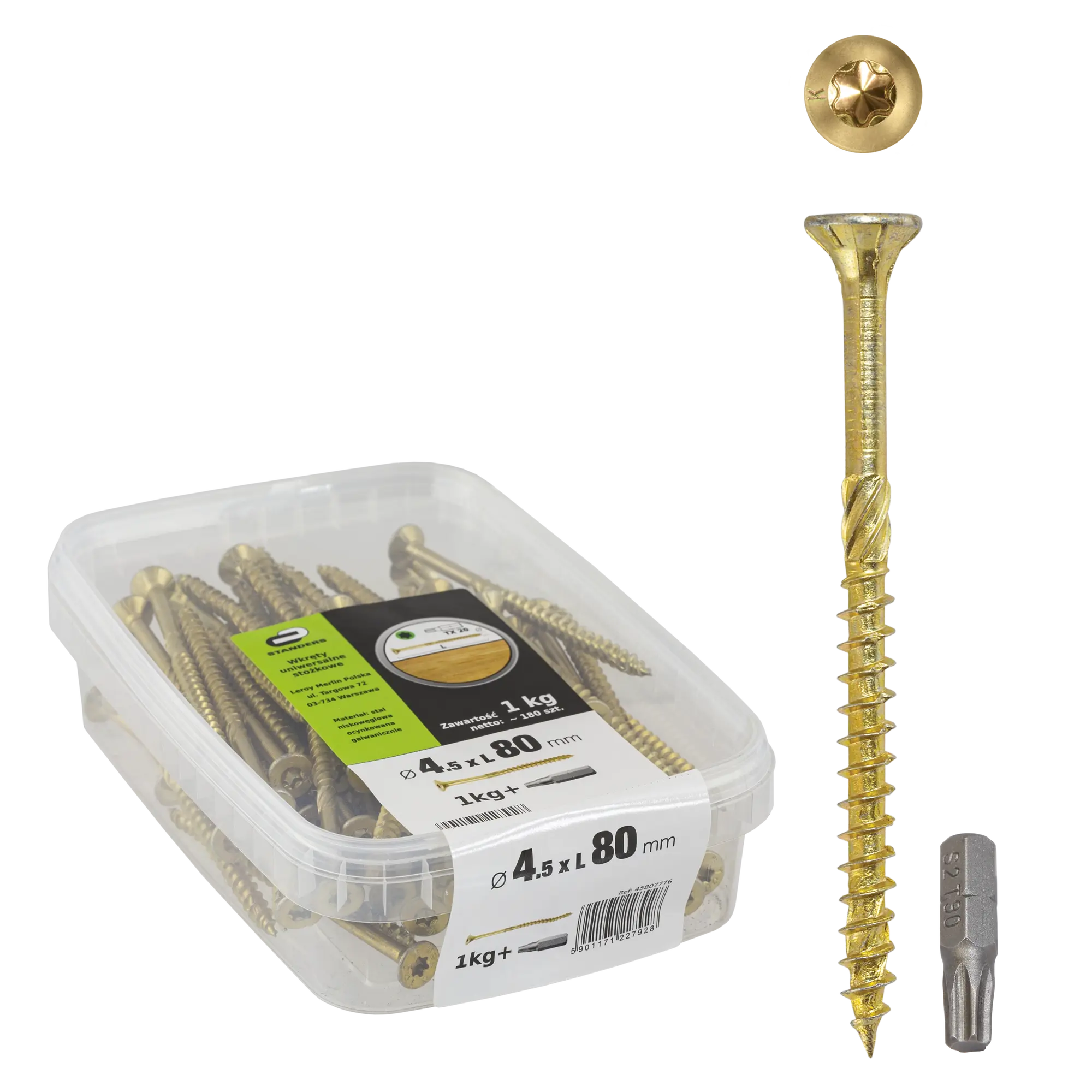 Wkręt uniwersalny 4.5 x 80 mm 1 kg Standers - 2