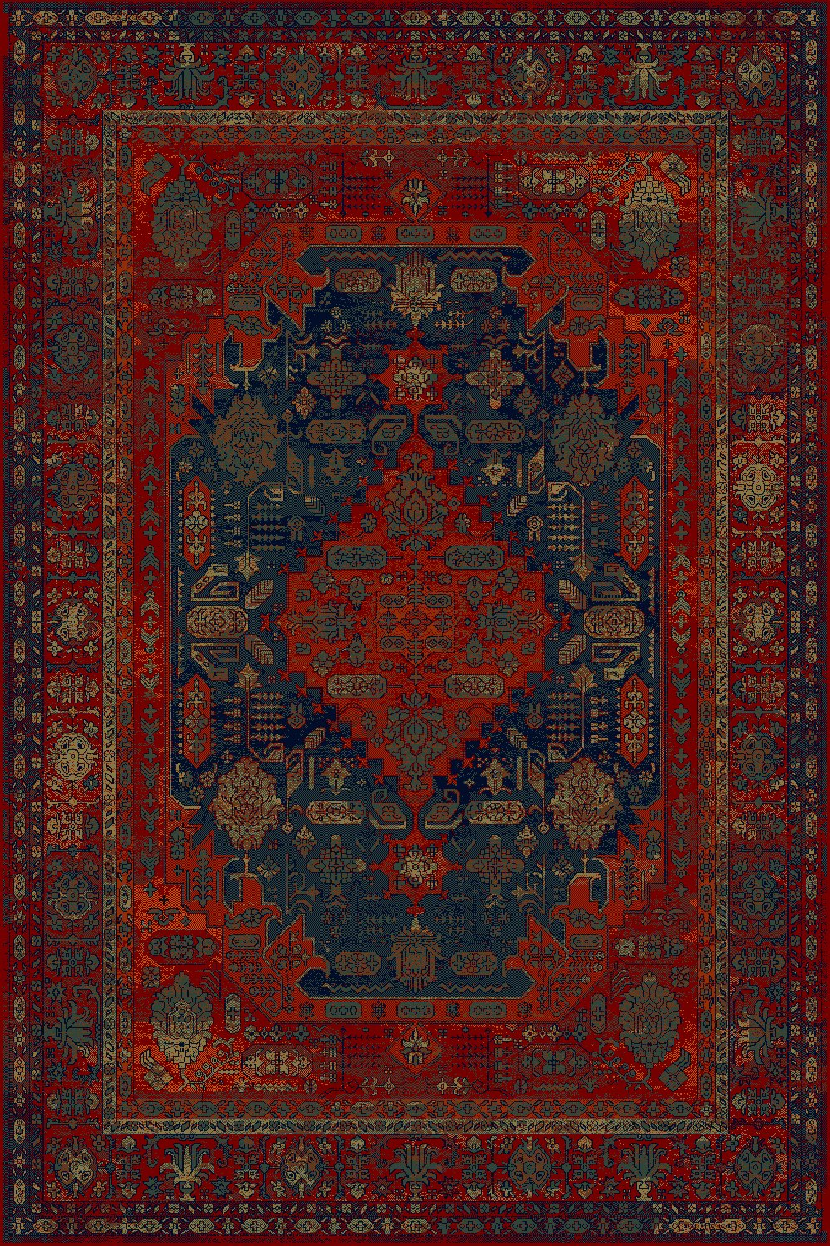 Dywan wełniany Omega Harun Navy 235 x 350 cm