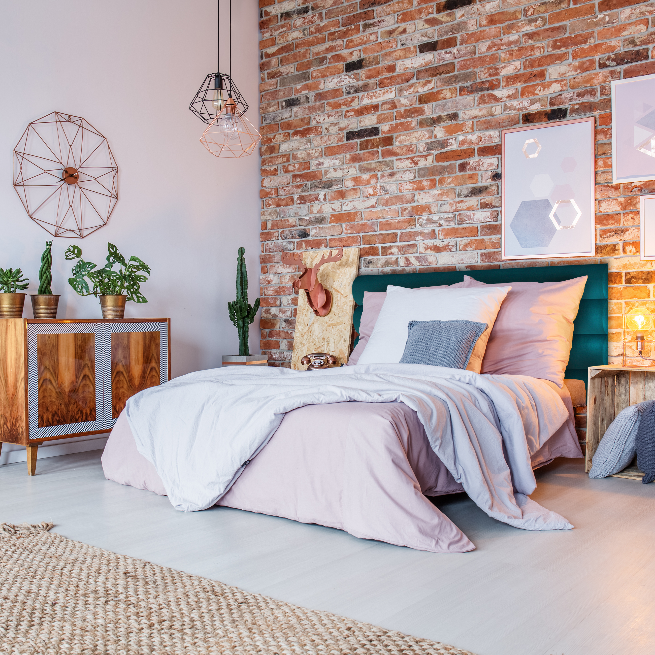 Sypialnia w stylu loft