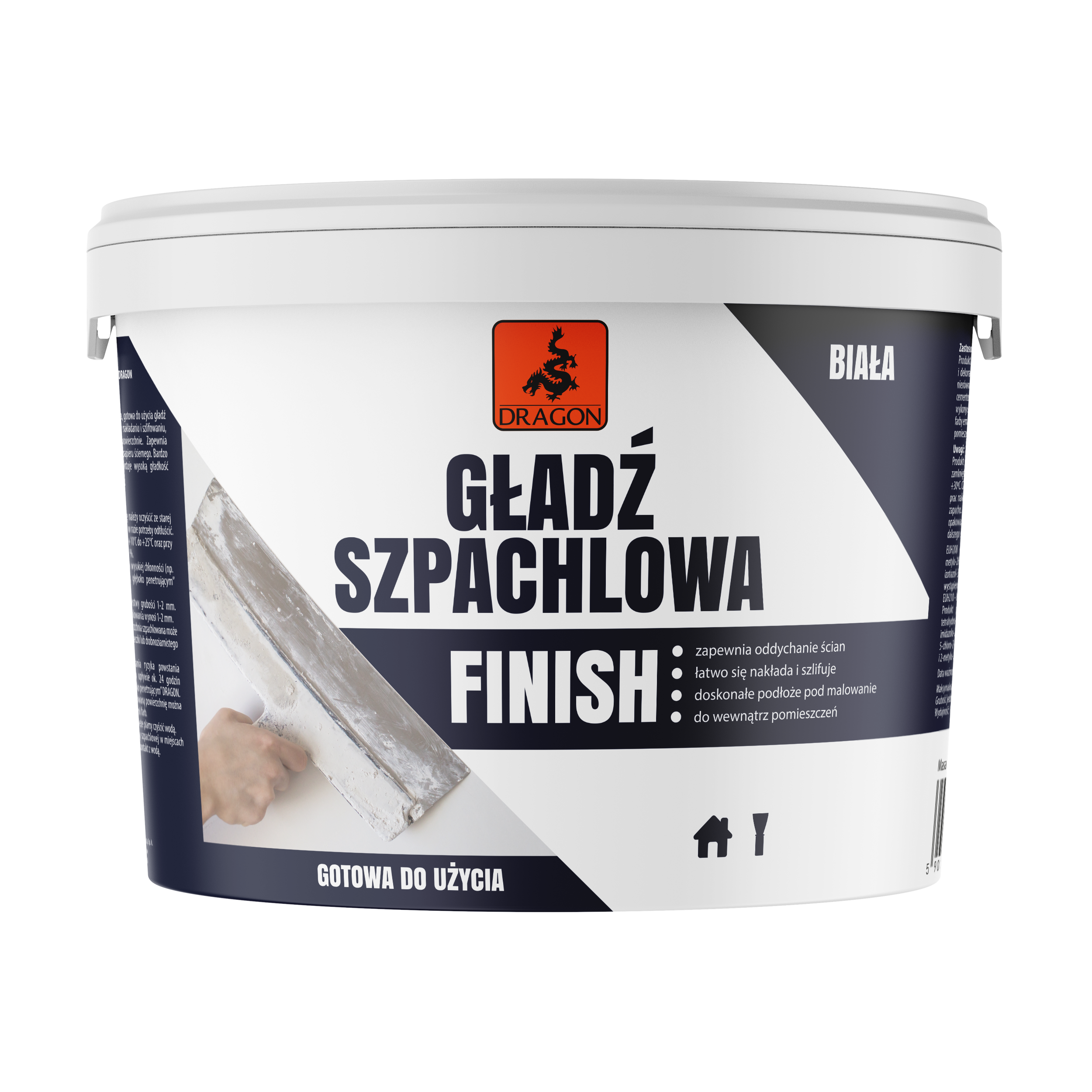 Gładź szpachlowa finish 5 kg Dragon