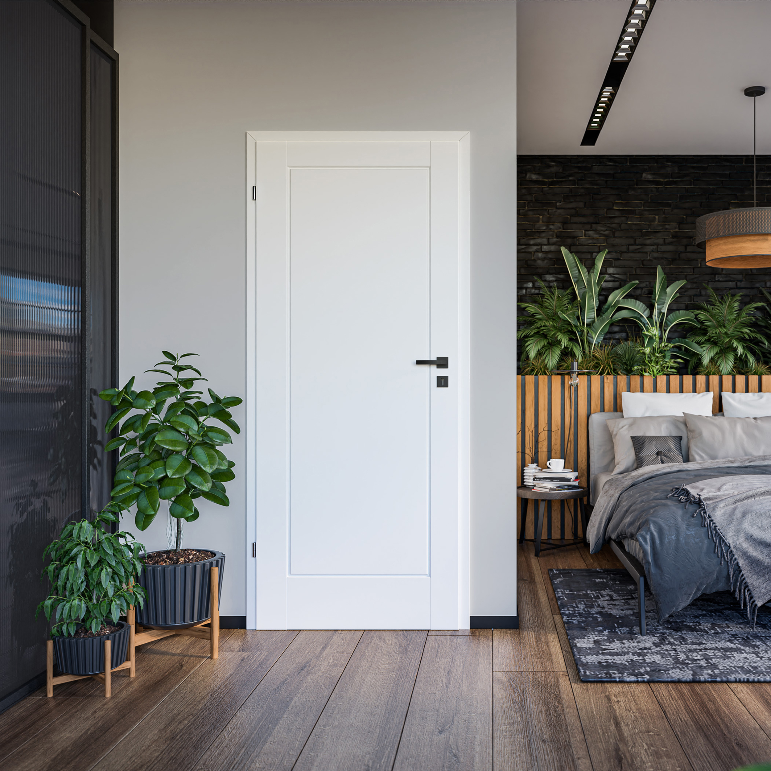 Drzwi wewnętrzne pełne Dota białe lakierowane 80 lewe Classen - 2