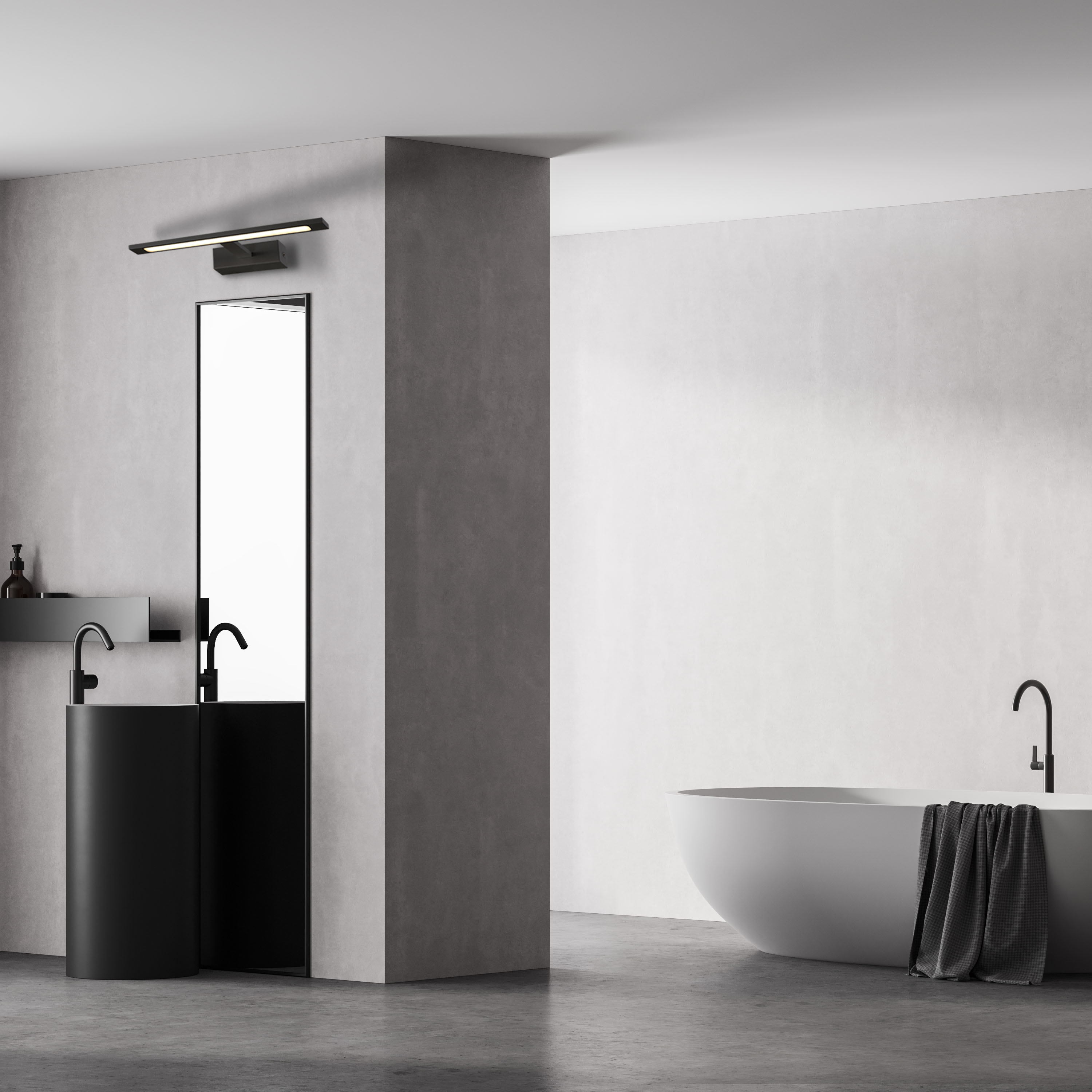 Kinkiet łazienkowy ISLA IP44 60 cm czarny LED LIGHT PRESTIGE - 2