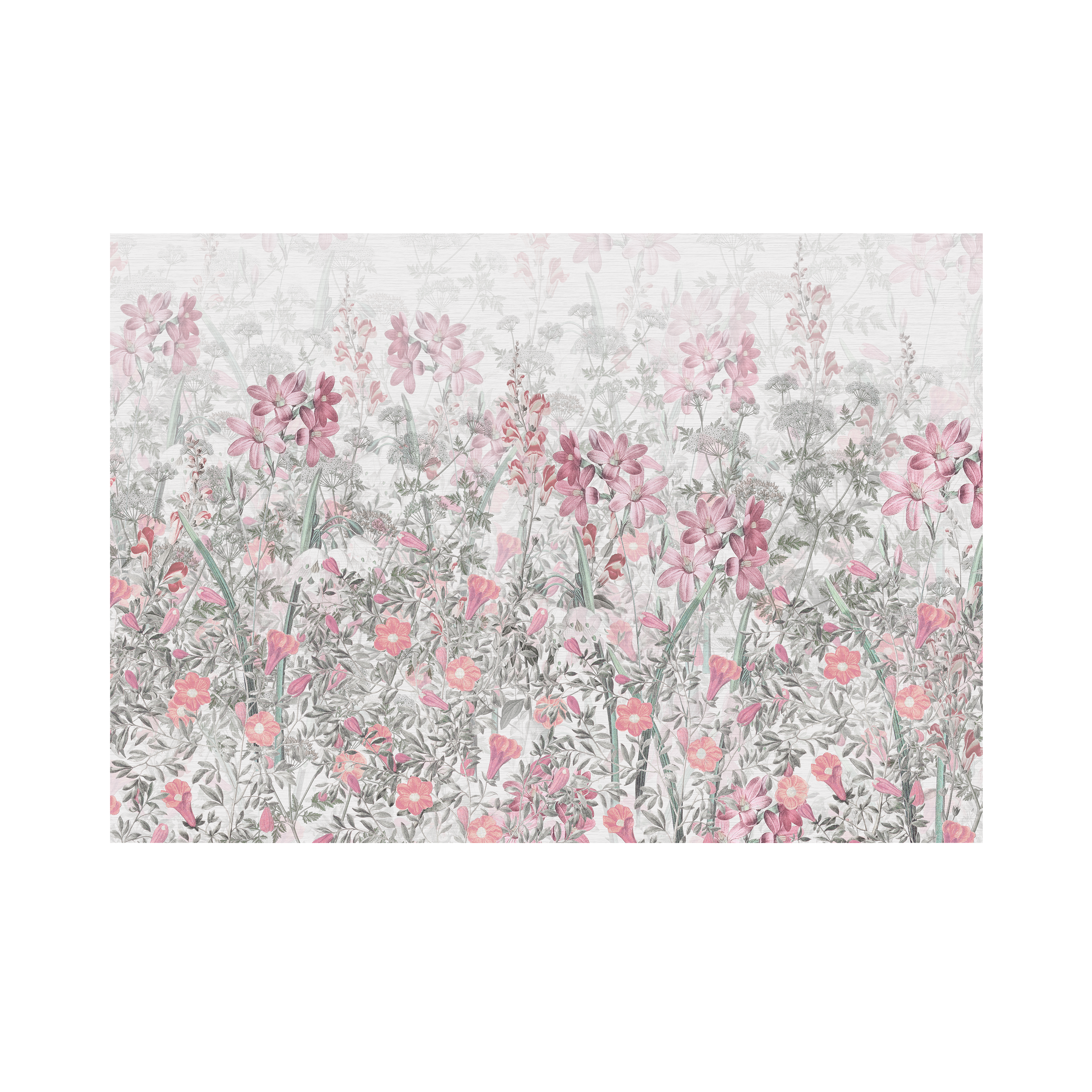 Mural Pink Herbs zioła różowe 400 x 280 cm delikatna struktura
