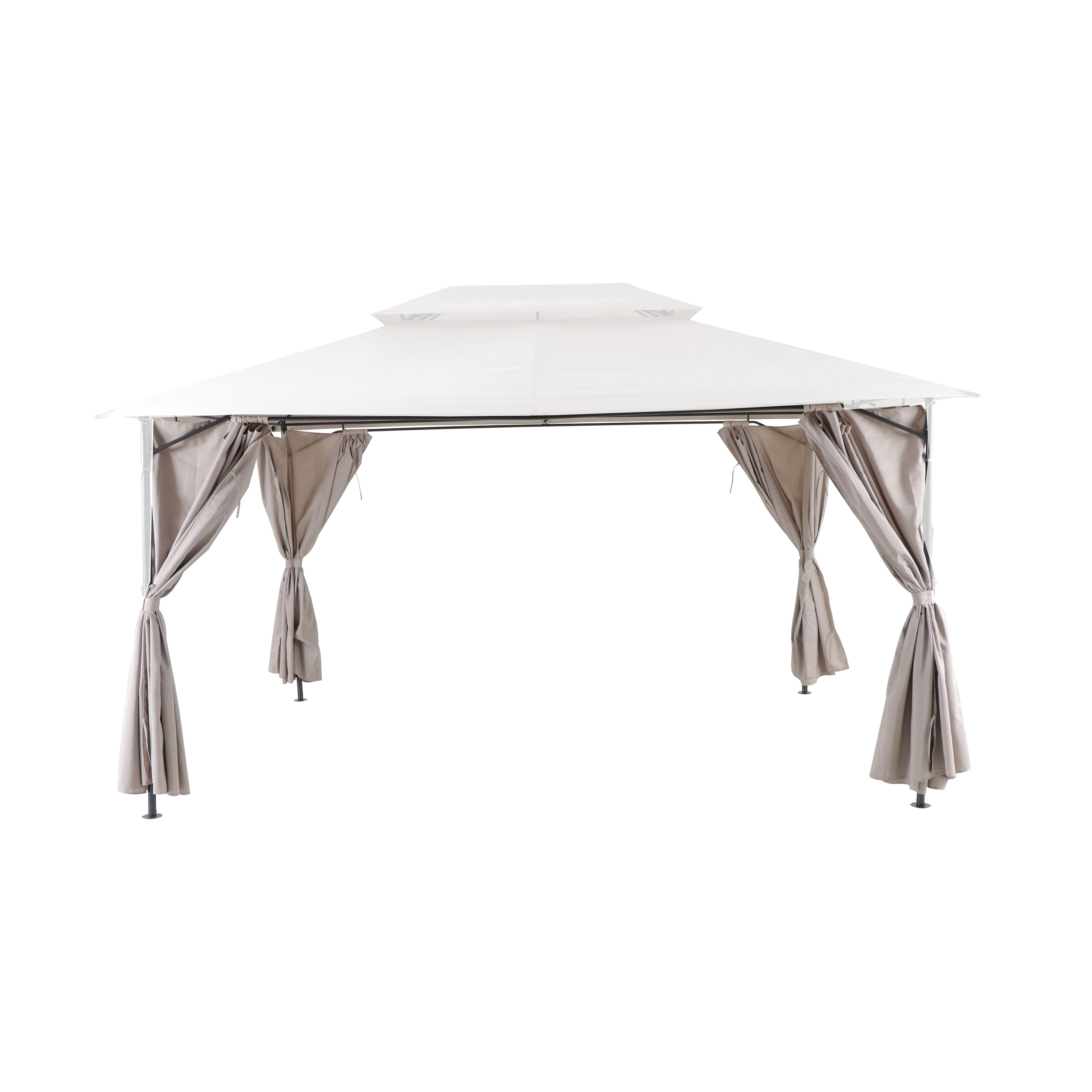 Pack 4 cortinas para pérgola oxis topo 300x400 cm