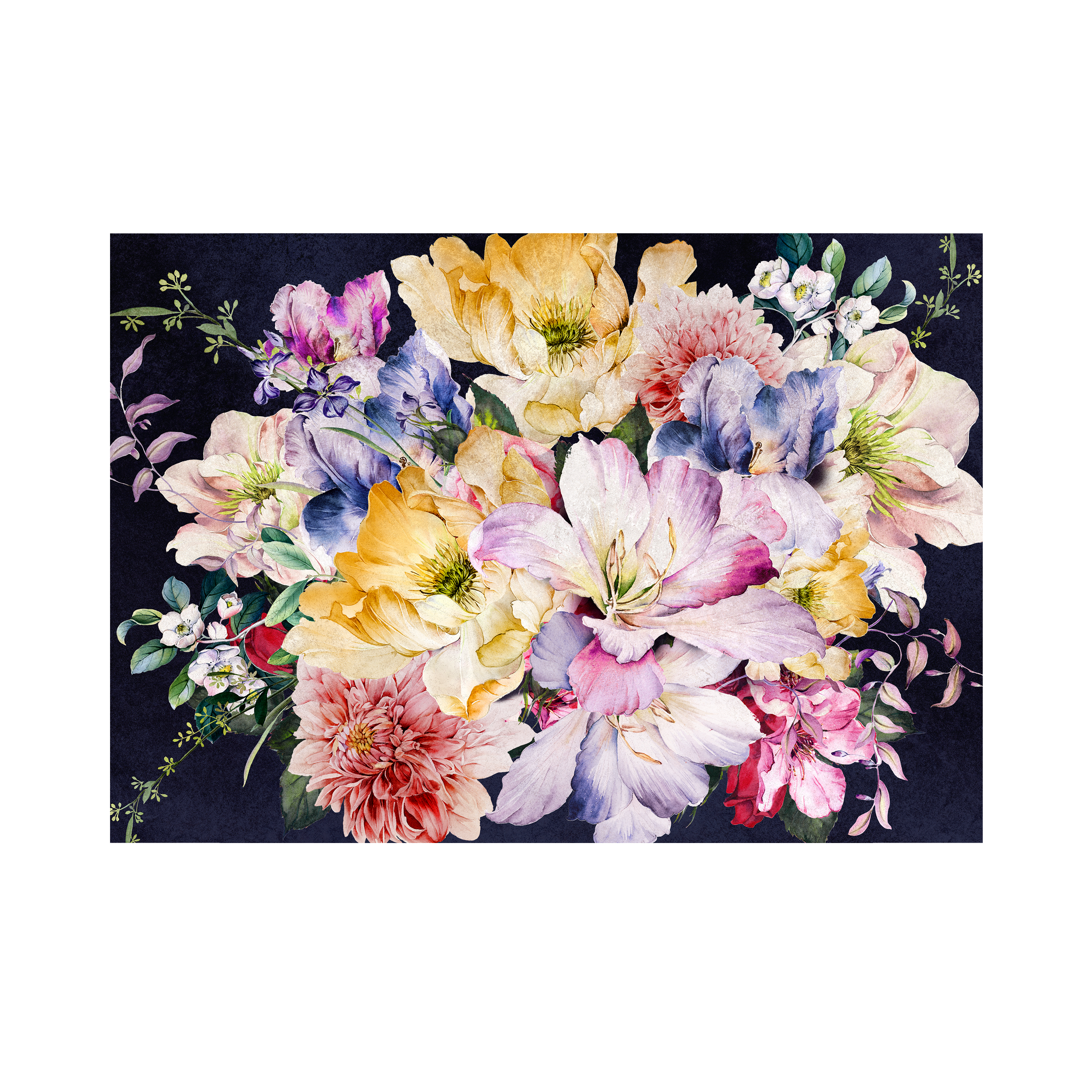 Mural Bouquet kwiaty bukiet 400 x 280 cm struktura płótna