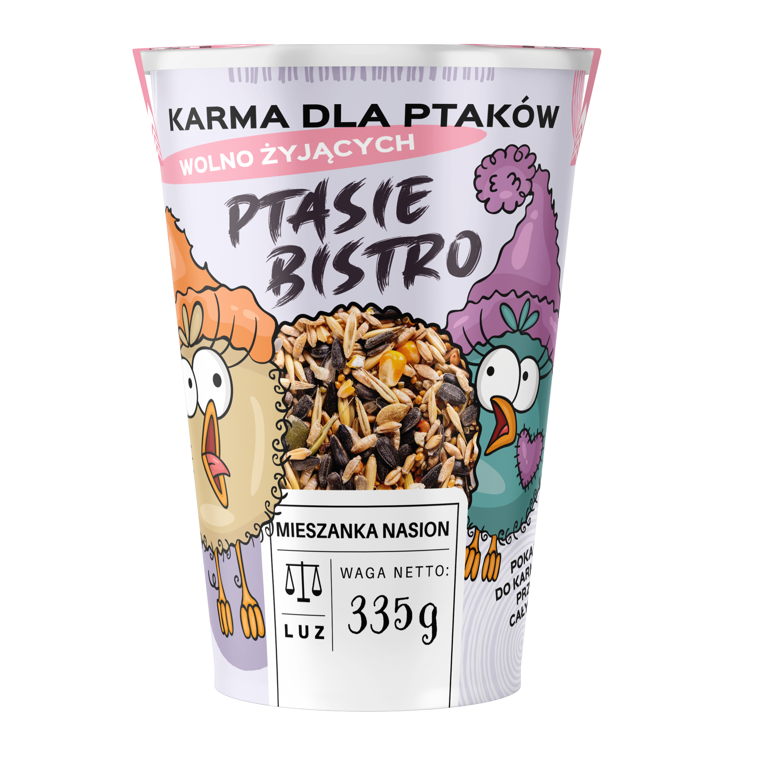 Karma dla ptaków shake Ptasie Bistro mieszanka nasion 335g