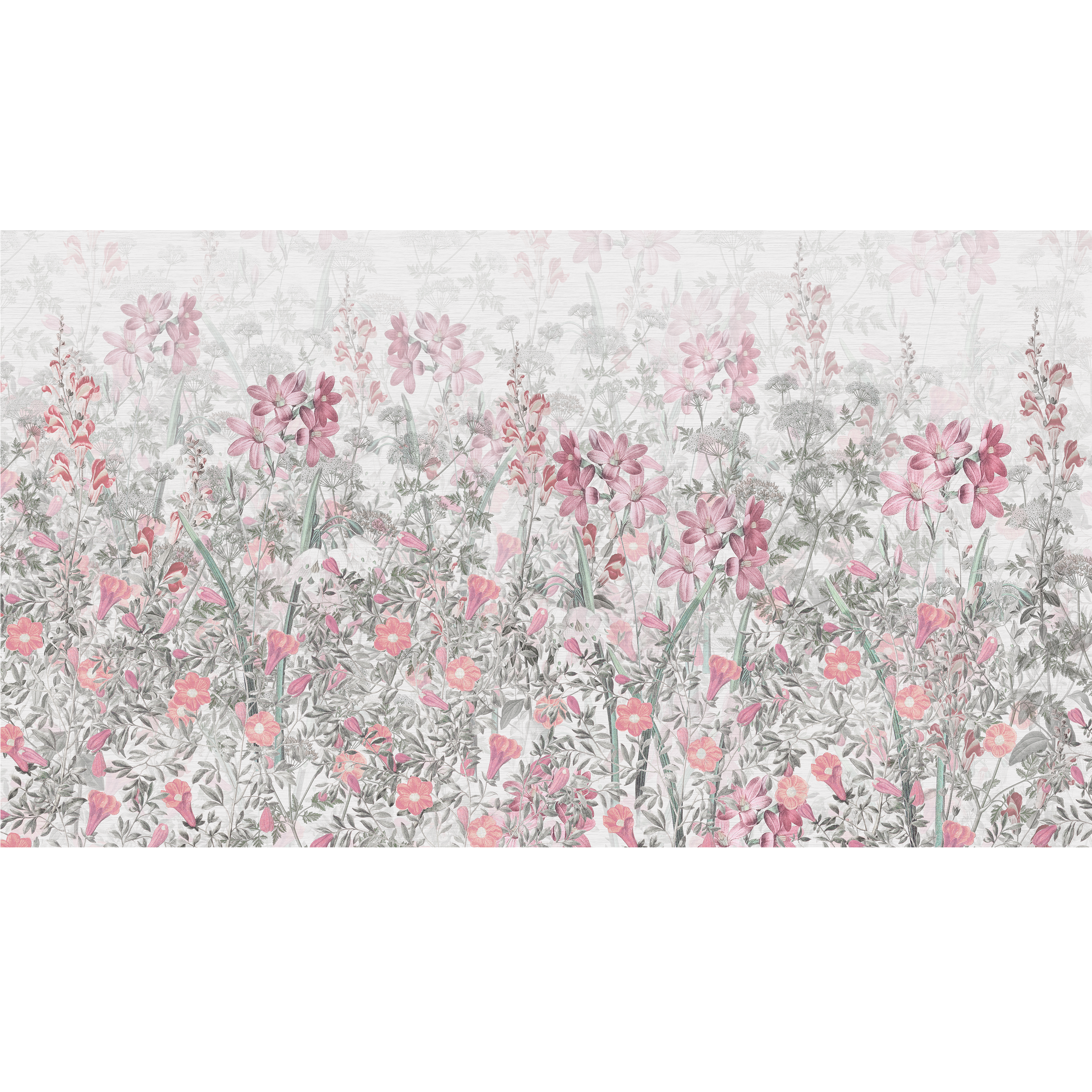 Mural Pink Herbs zioła różowe 500 x 280 cm struktura płótna