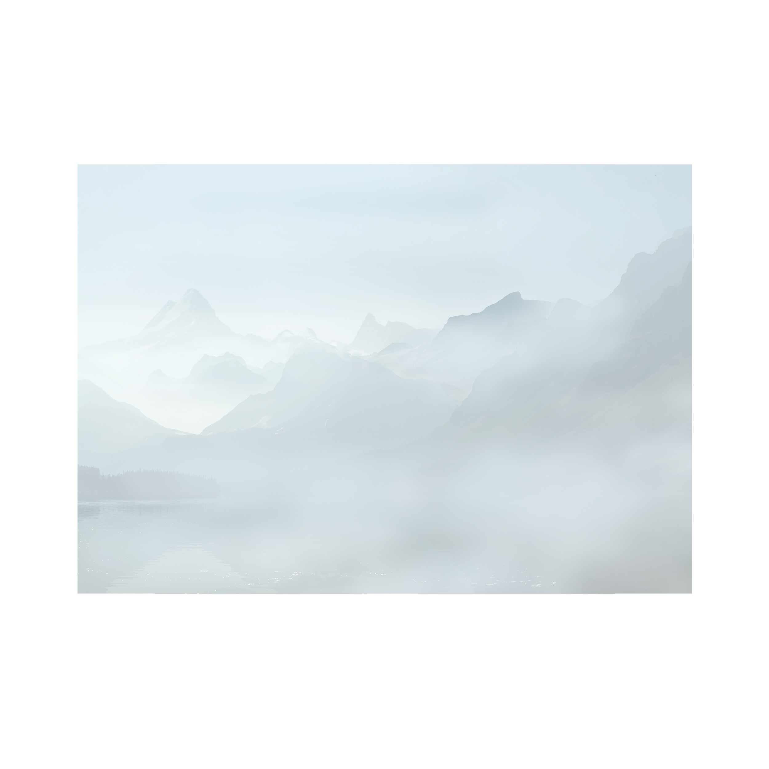 Mural Mountains góry we mgle 400 x 280 cm struktura płótna