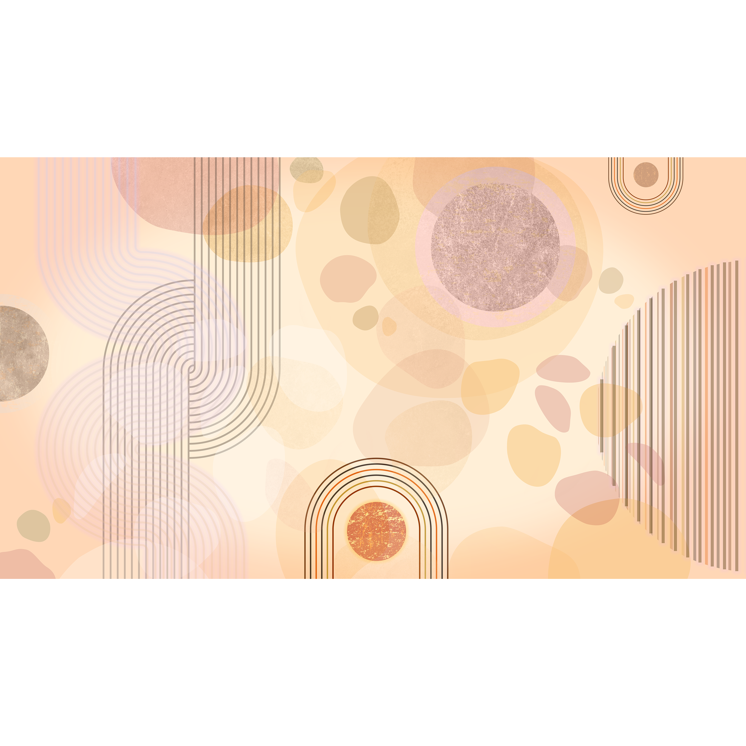 Mural Caramel modern kształty 500 x 280 cm delikatna struktura