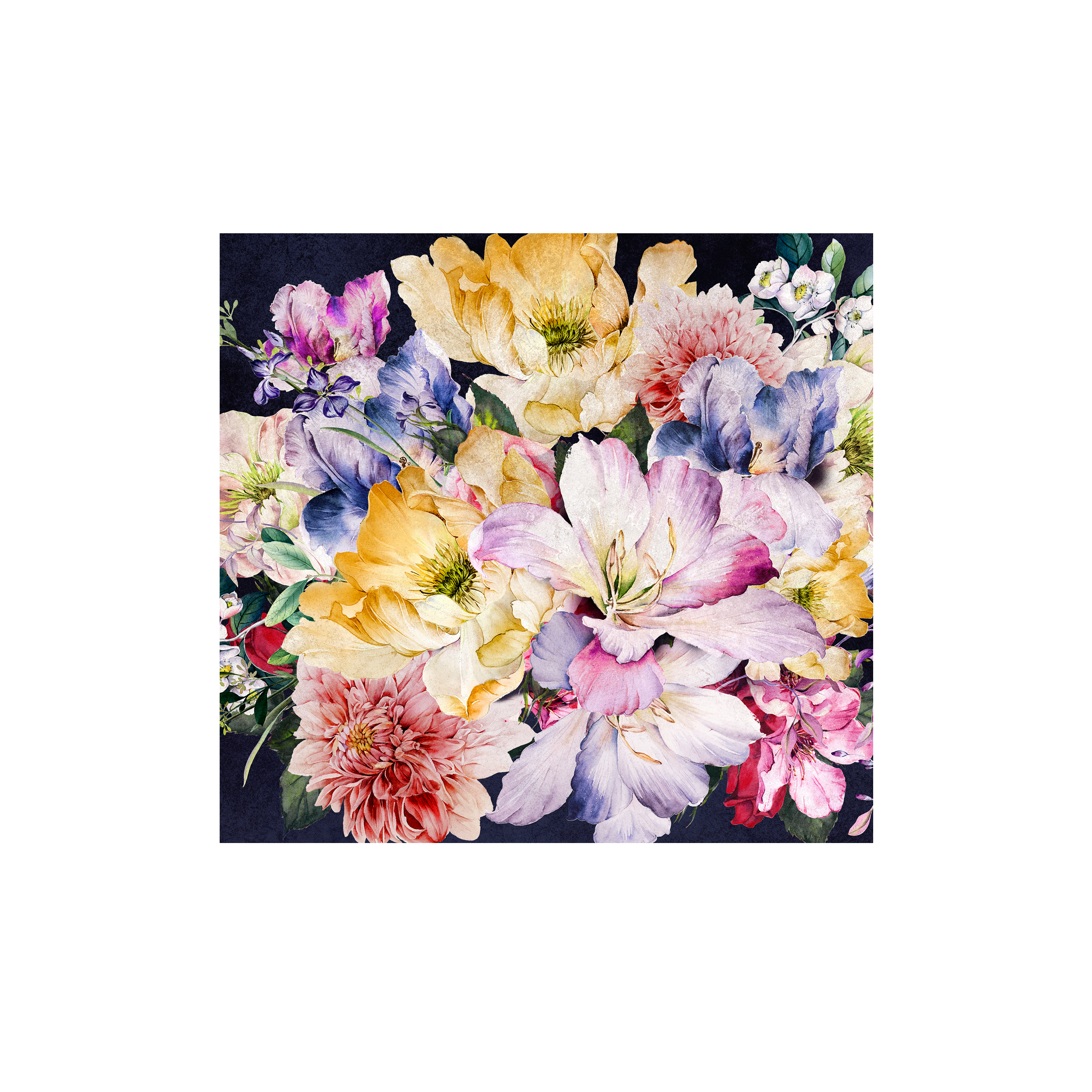 Mural Bouquet kwiaty bukiet 300 x 280 cm delikatna struktura
