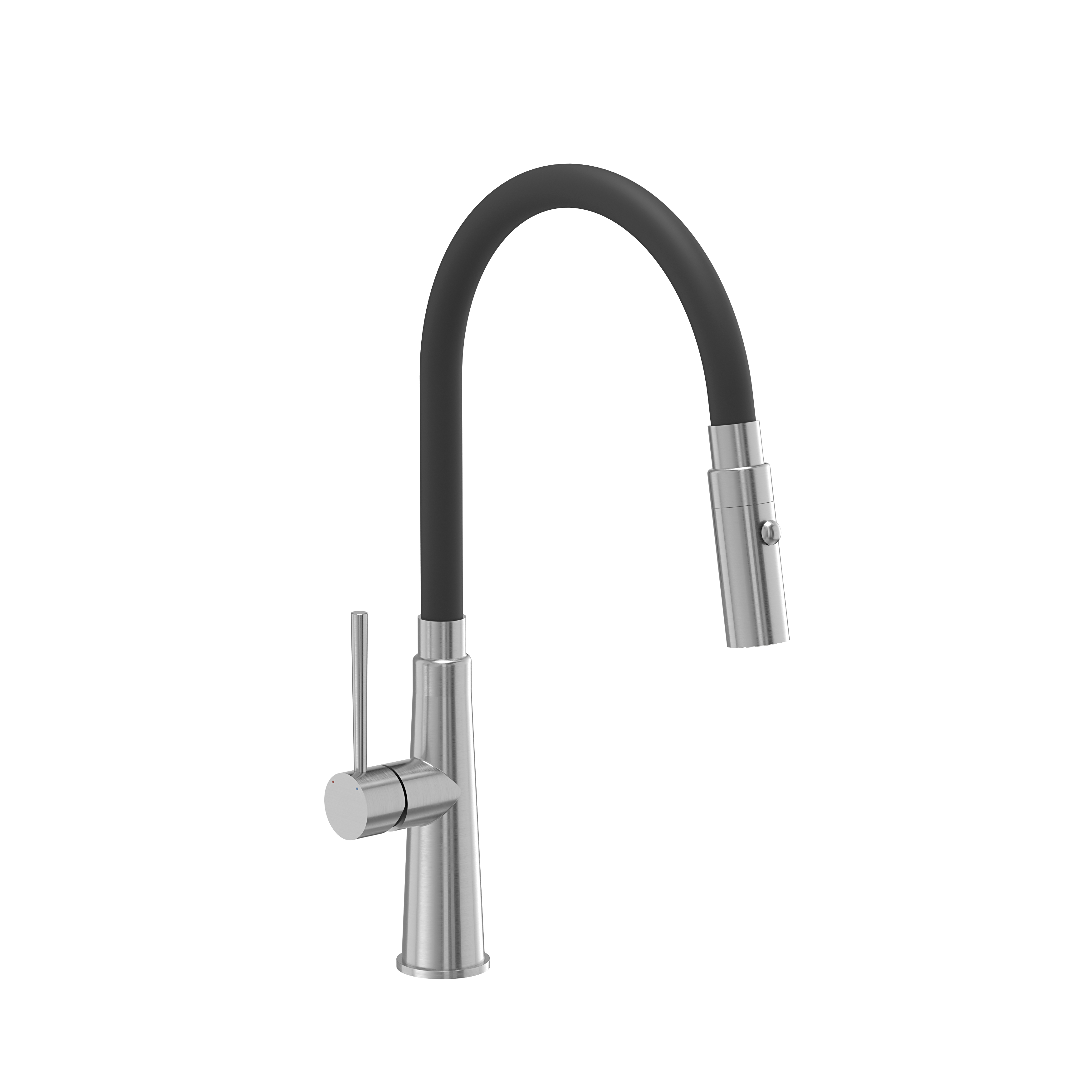 Bateria kuchenna z elastyczną wylewką 38 cm Zoya Czarna Quadron