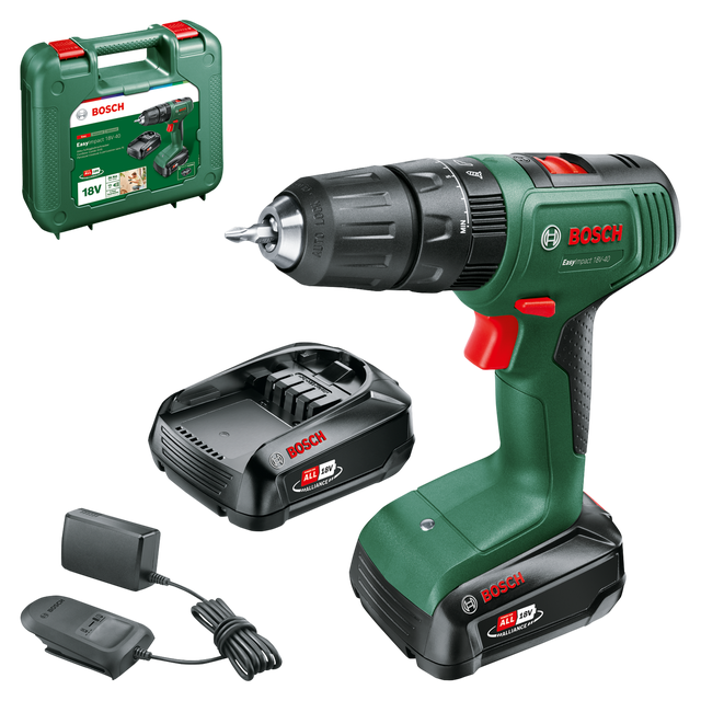Taladro percutor a batería BOSCH 18V - 2 baterias - EasyImpact 18V 40
