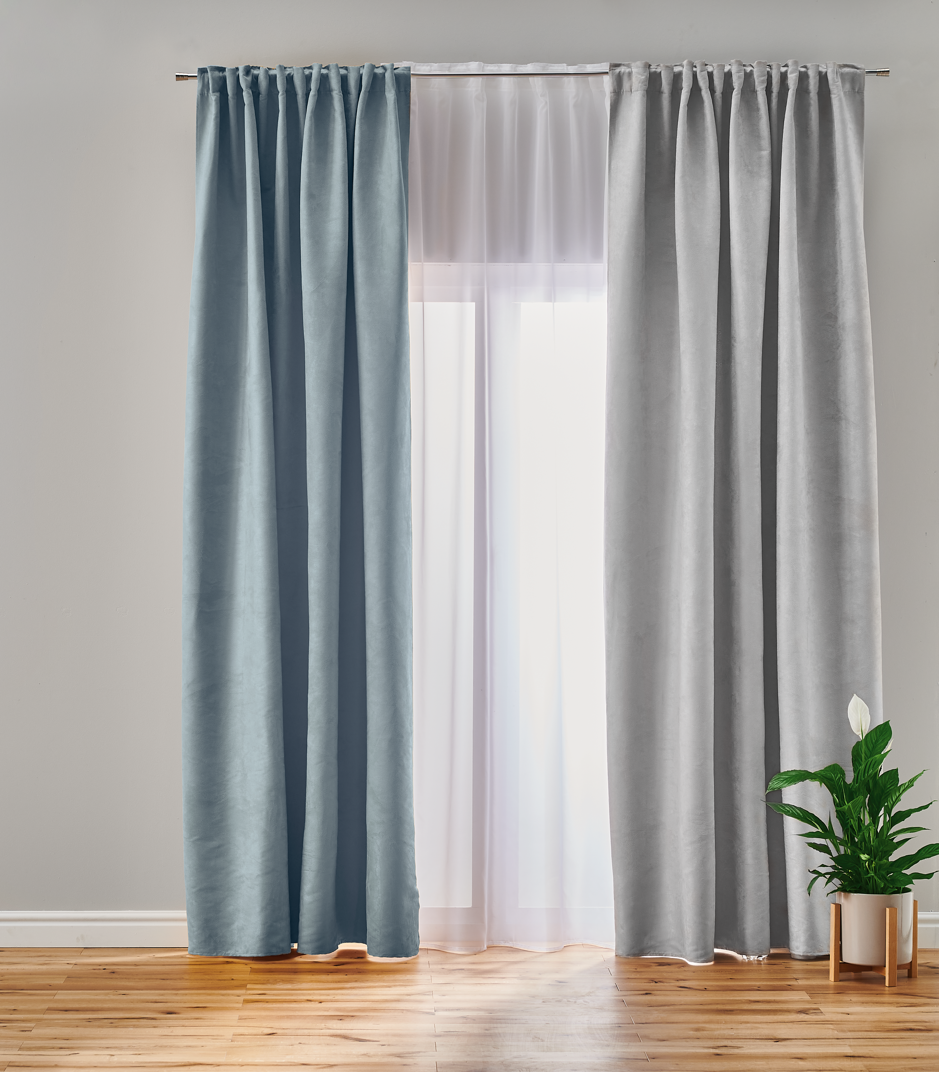 Zasłona Manchester szara 200 x 280 cm na taśmie Inspire - 7