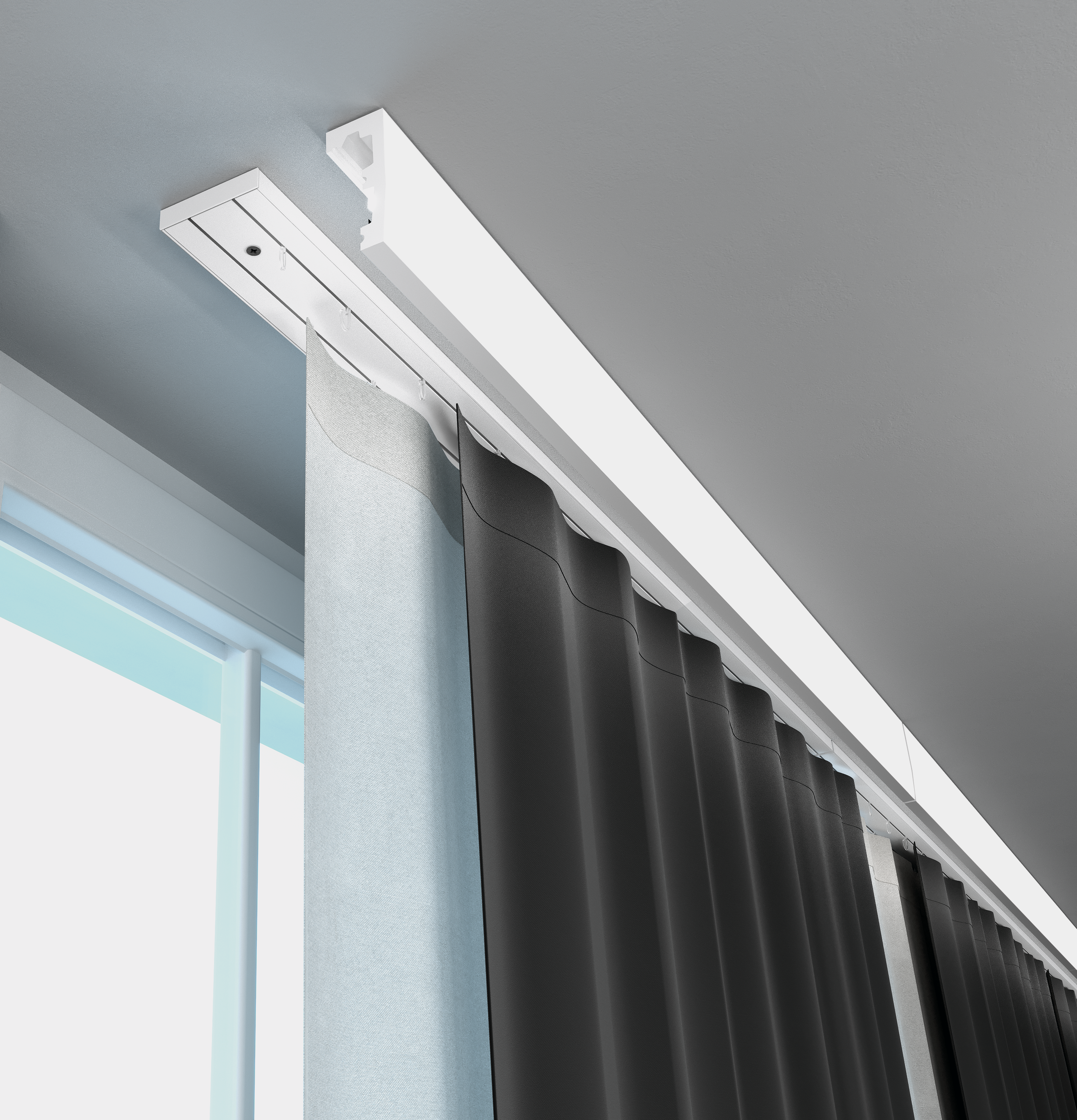 Listwa karniszowa LK-1 do LED z polimeru 10 x 200 cm DMS - 8