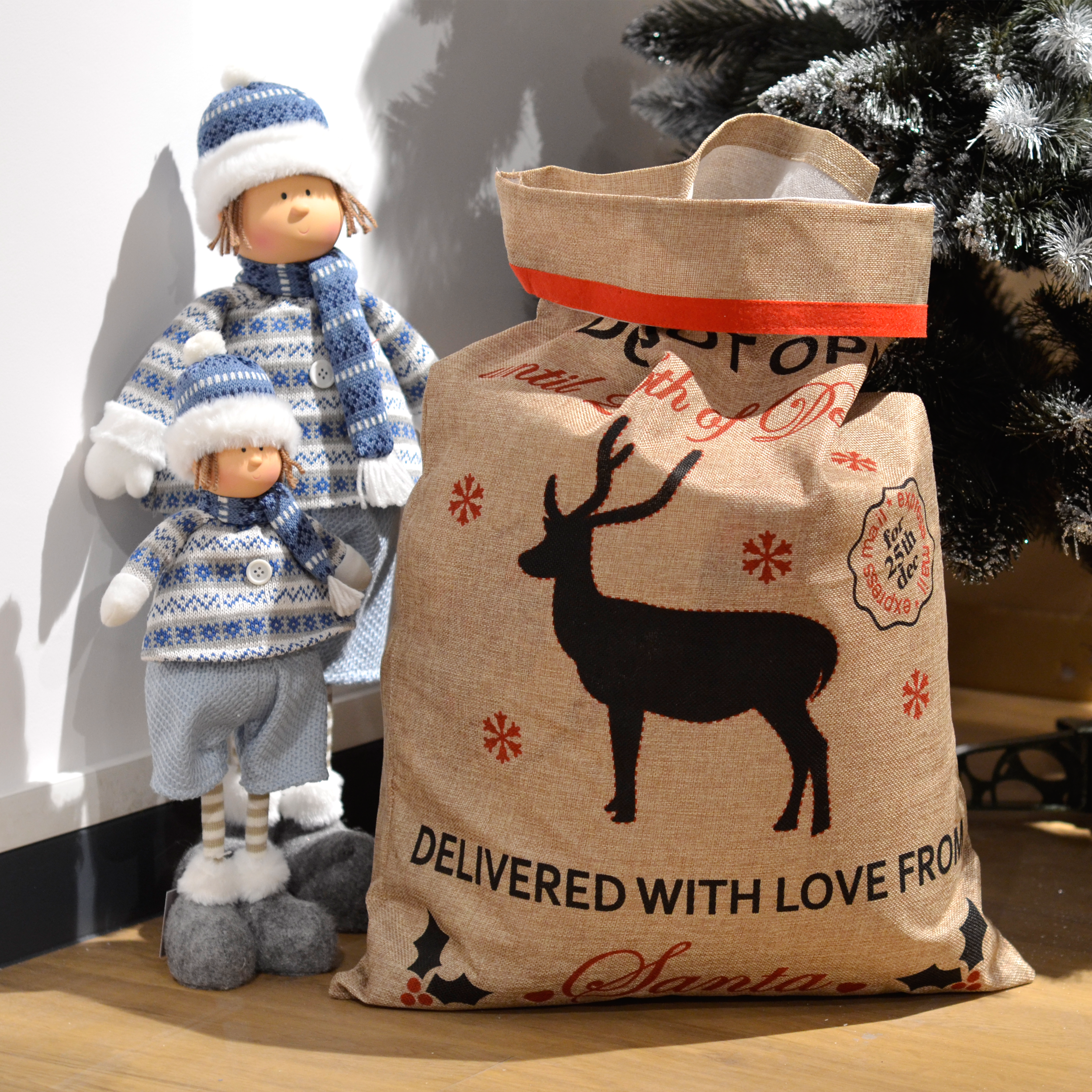 Worek świąteczny na prezenty 50x70 cm jutowy - 2