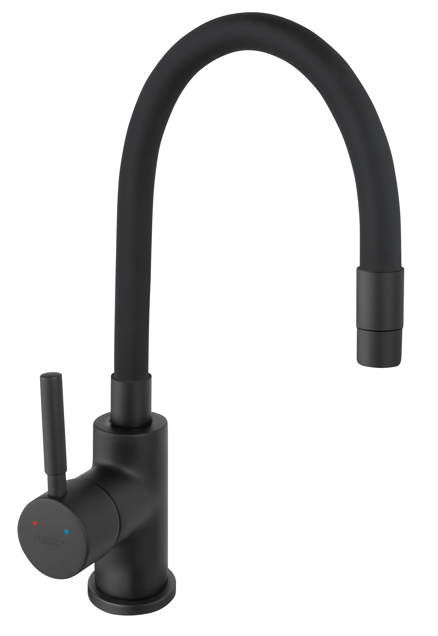 Bateria kuchenna z elastyczną wylewką U 34 cm Fitness Nero Ferro