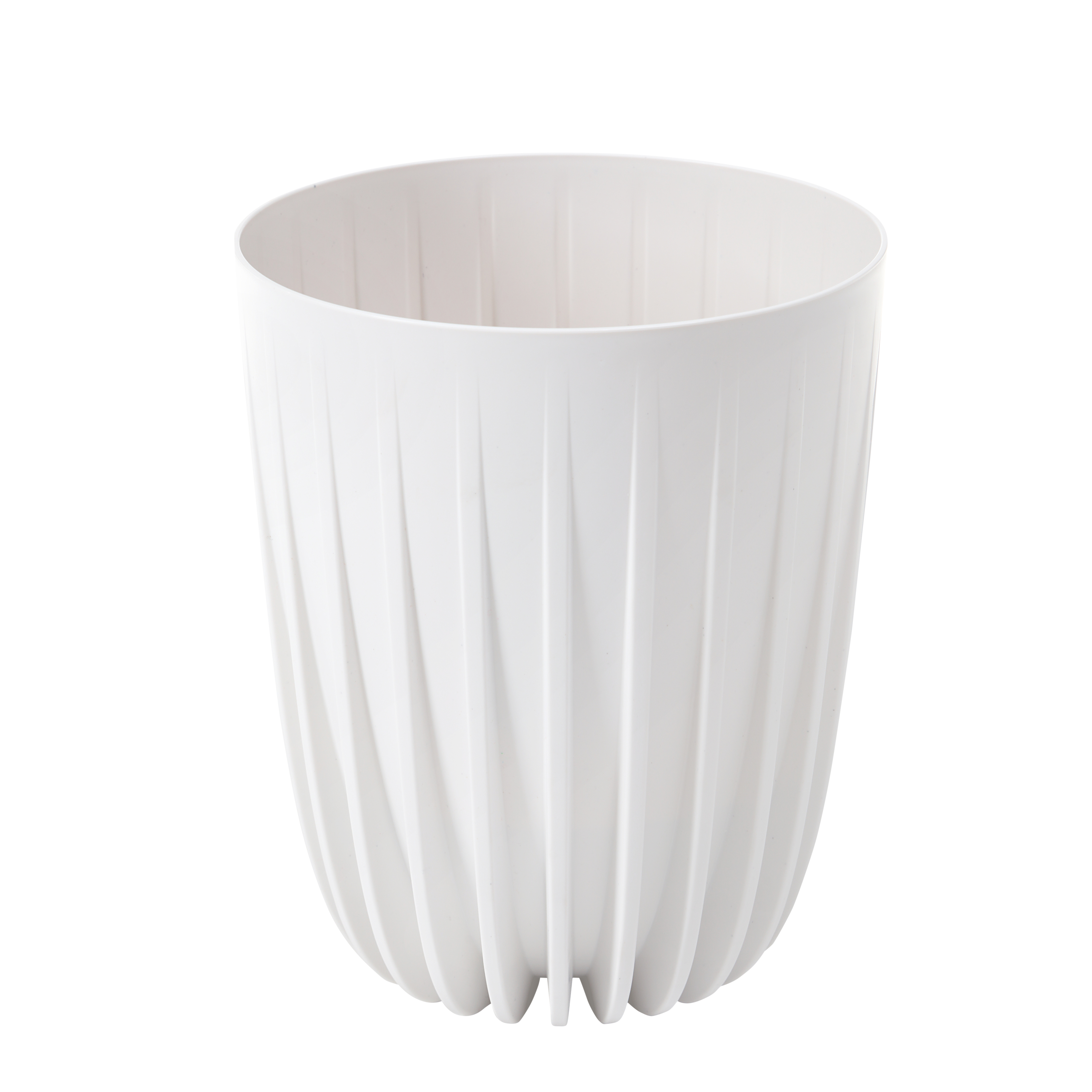 Doniczka plastikowa Mira śr.14.5 cm biała Lamela