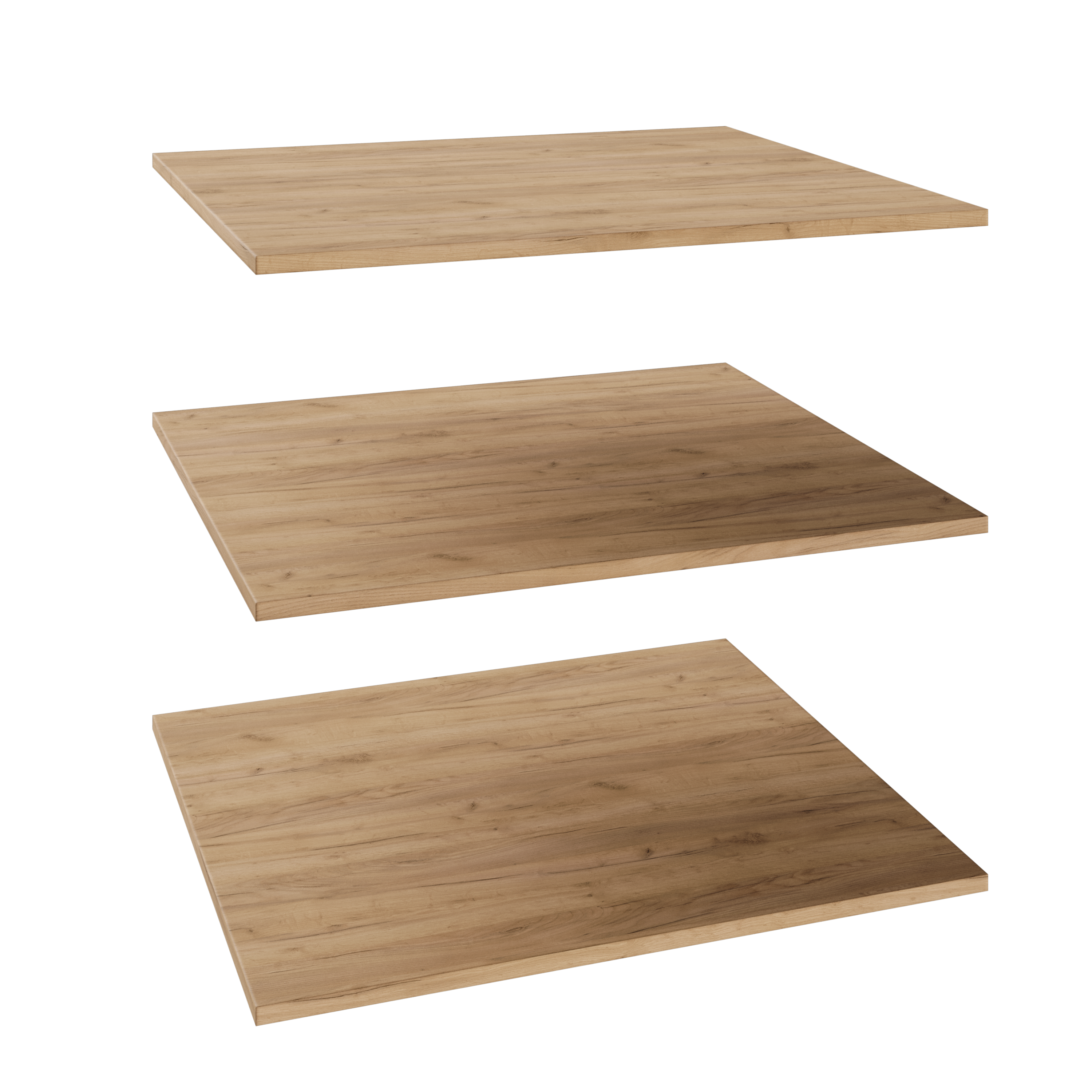 Półka prosta do korpusu 75.2 cm głębokość 45 cm dąb craft 3 szt.