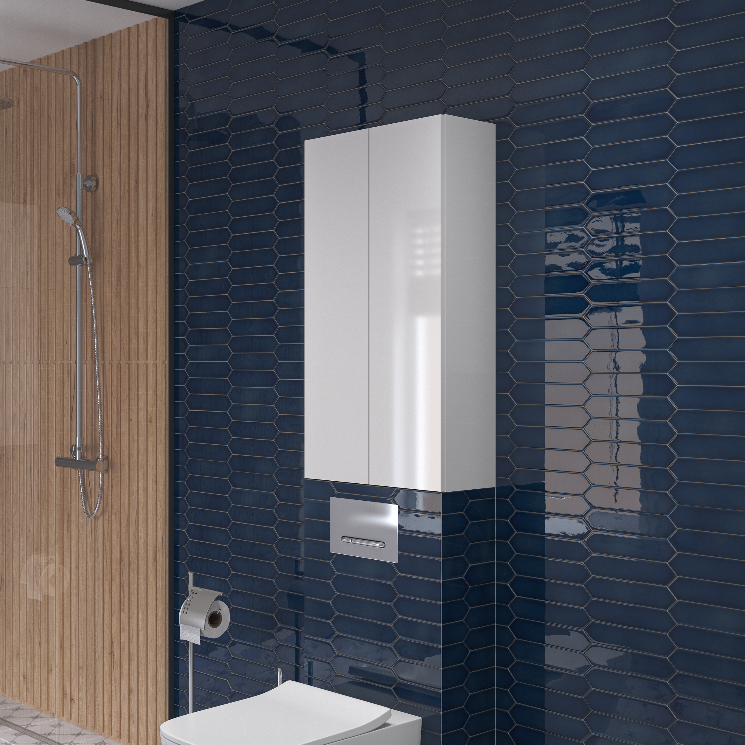 Szafka łazienkowa wisząca Duo 60/20/90cm 3 półki Defra - 2