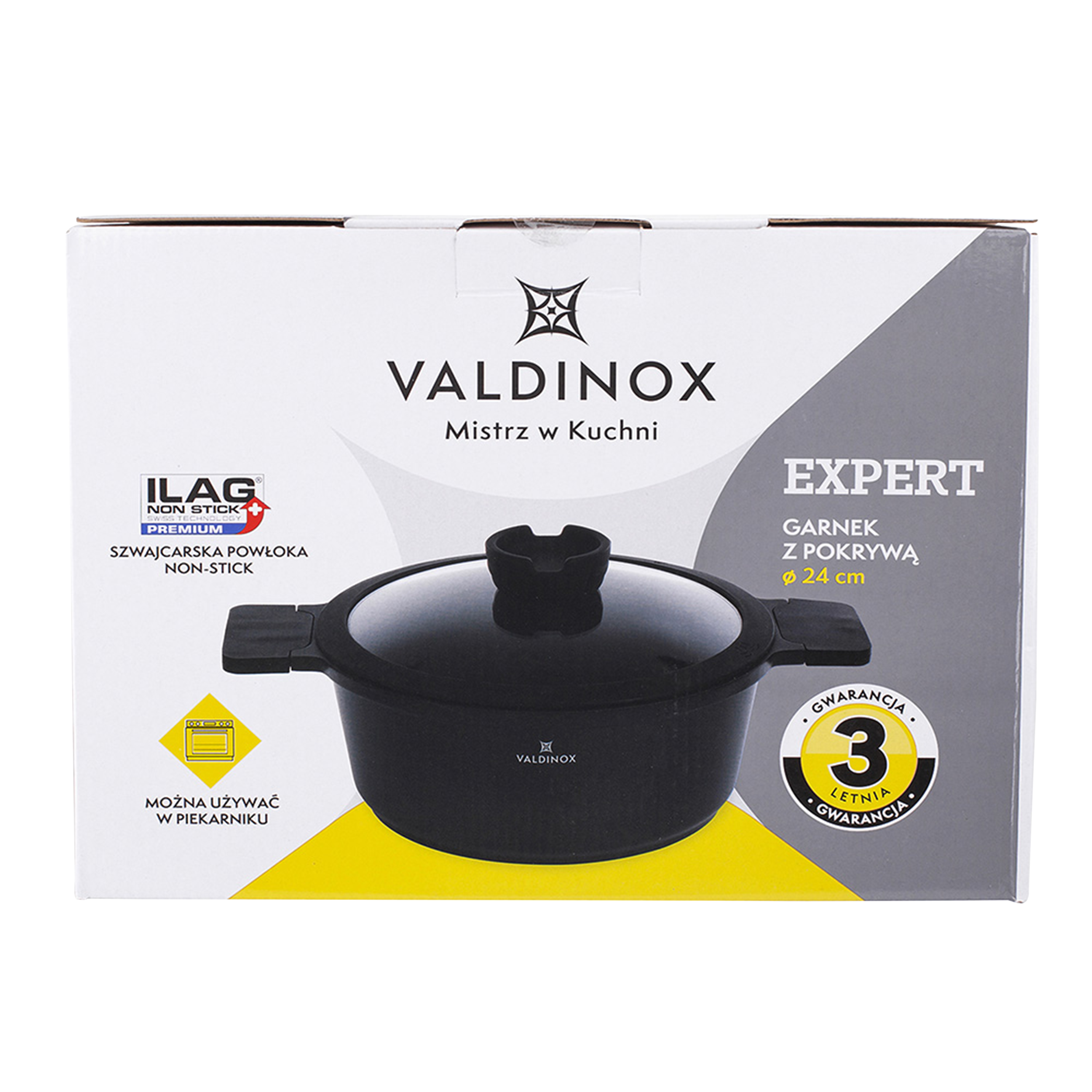 Garnek Valdinox Expert 24 cm z pokrywką 4.5 l Altom Design - 4