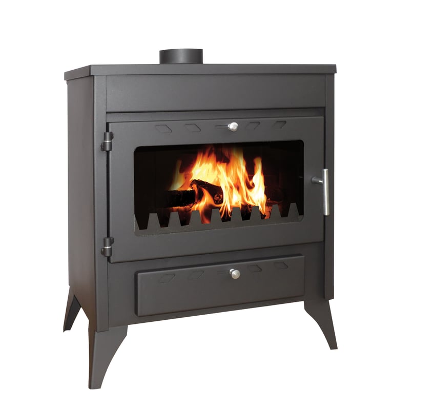 Piec kominkowy stalowy na drewno Rustic FERRETTI