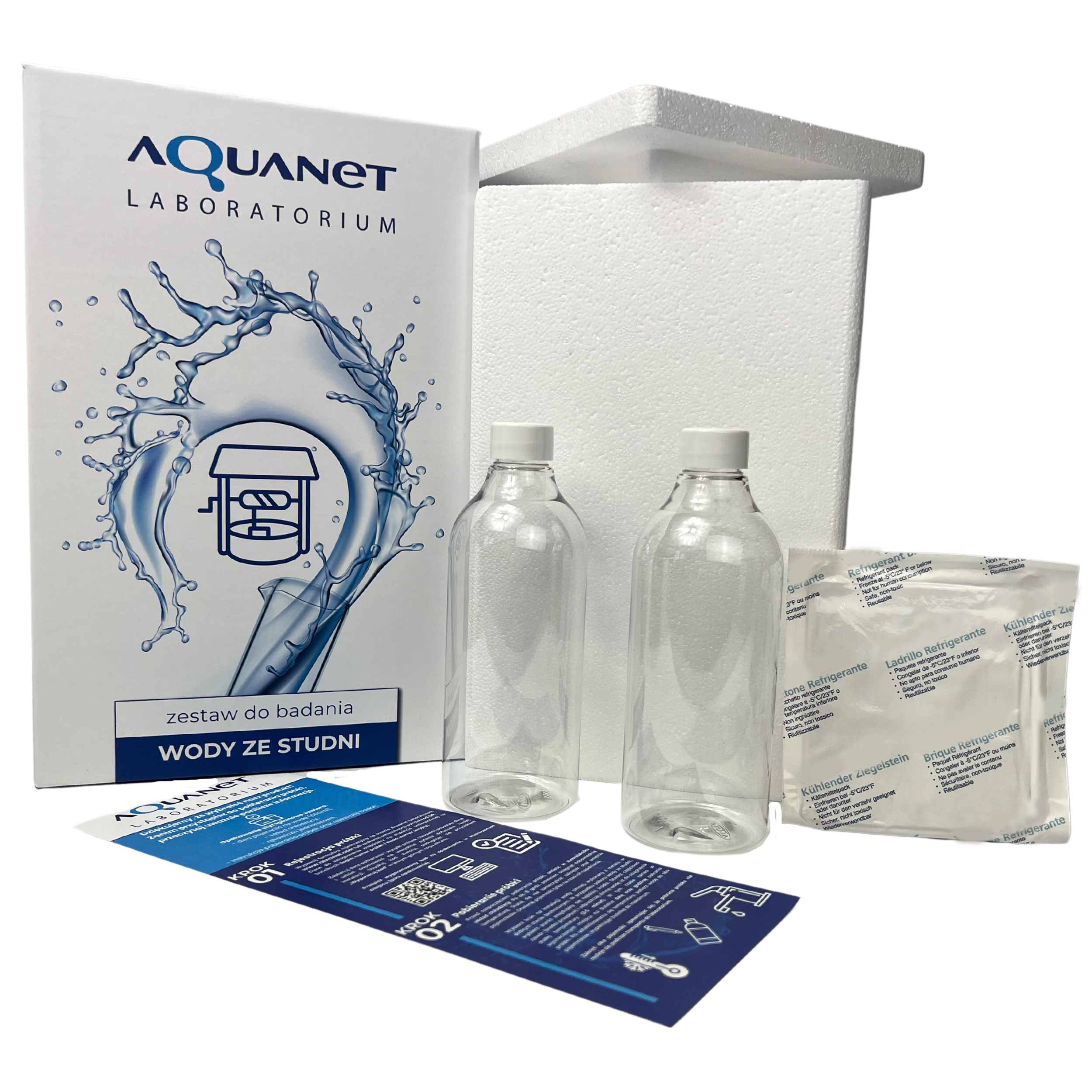 Zestaw do badania wody ze studni Aquanet Laboratorium
