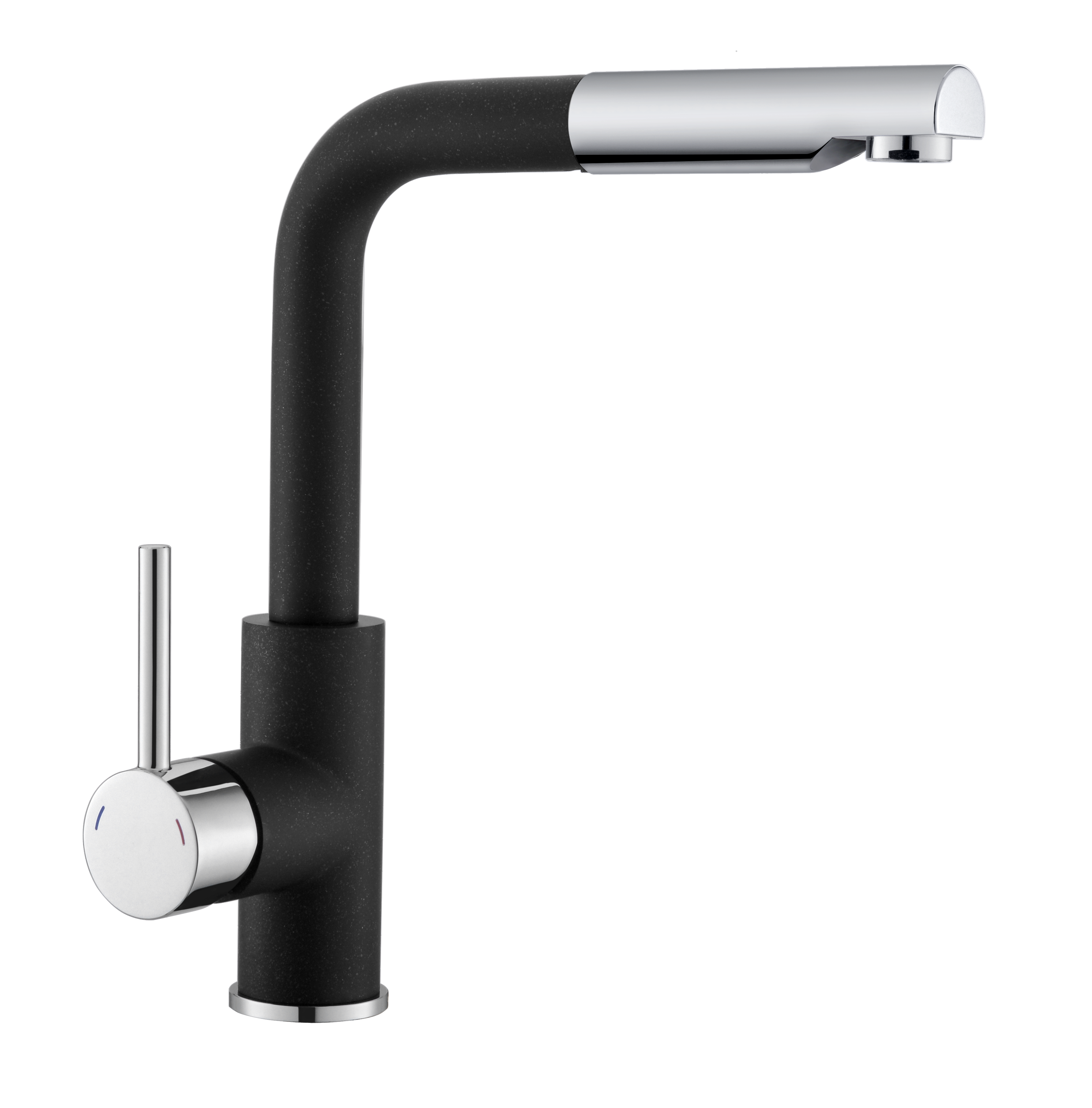 Bateria kuchenna z wyciąganą wylewką L 30 cm Tina Ciemny Szary Axis