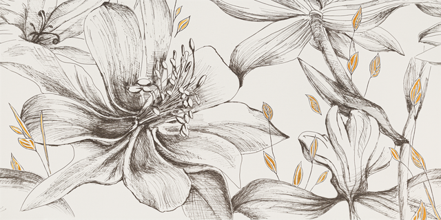 Dekor Velo 2 Bianco Flowers 1z4 59.8x119.8 Arte